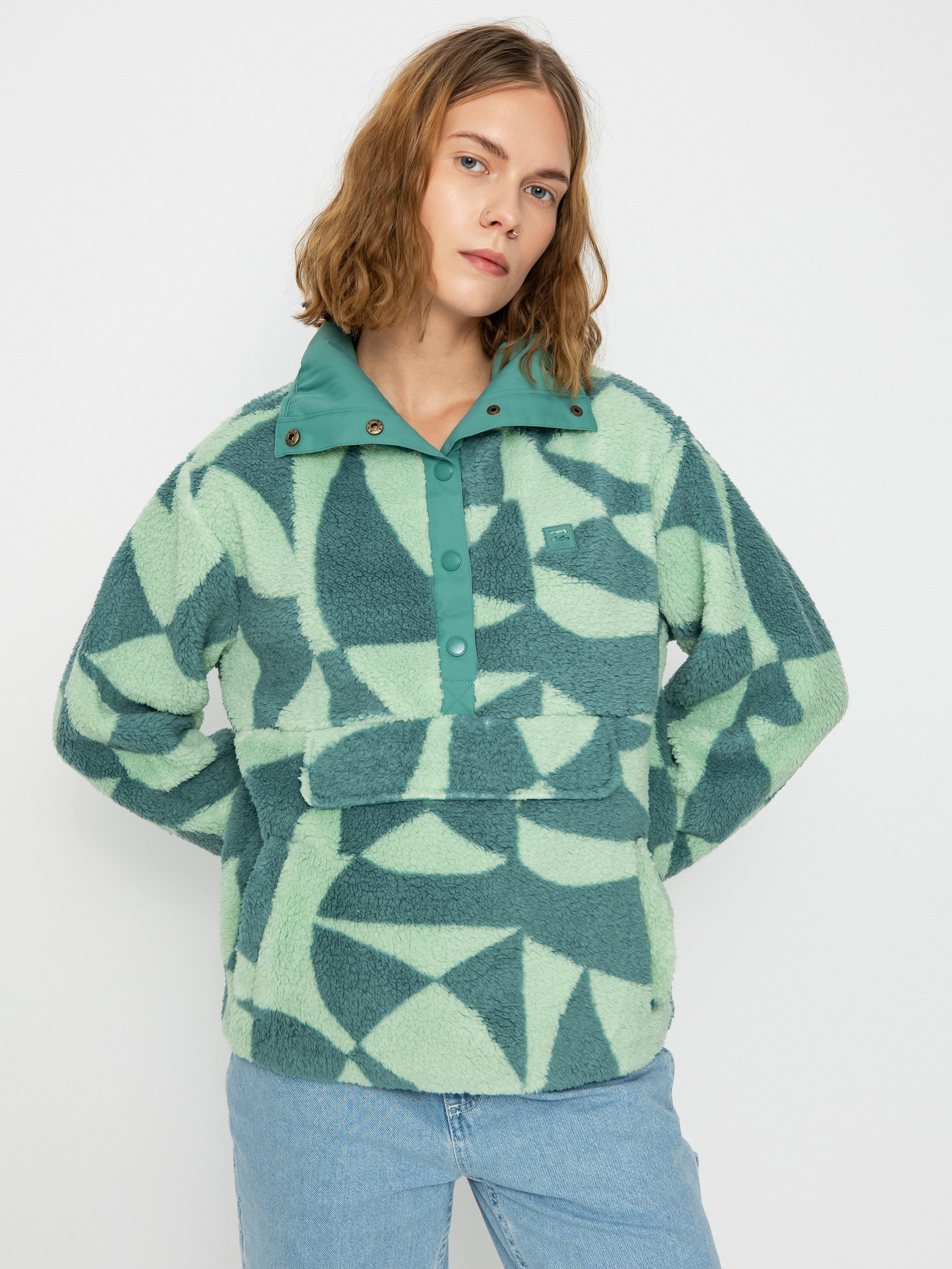 Damski Polar Billabong Switchback Pullover (pine)