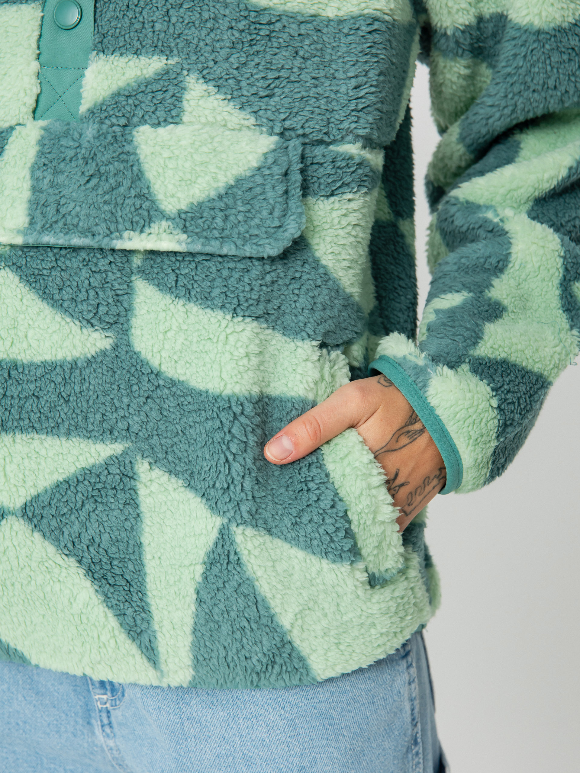 Damski Polar Billabong Switchback Pullover (pine)