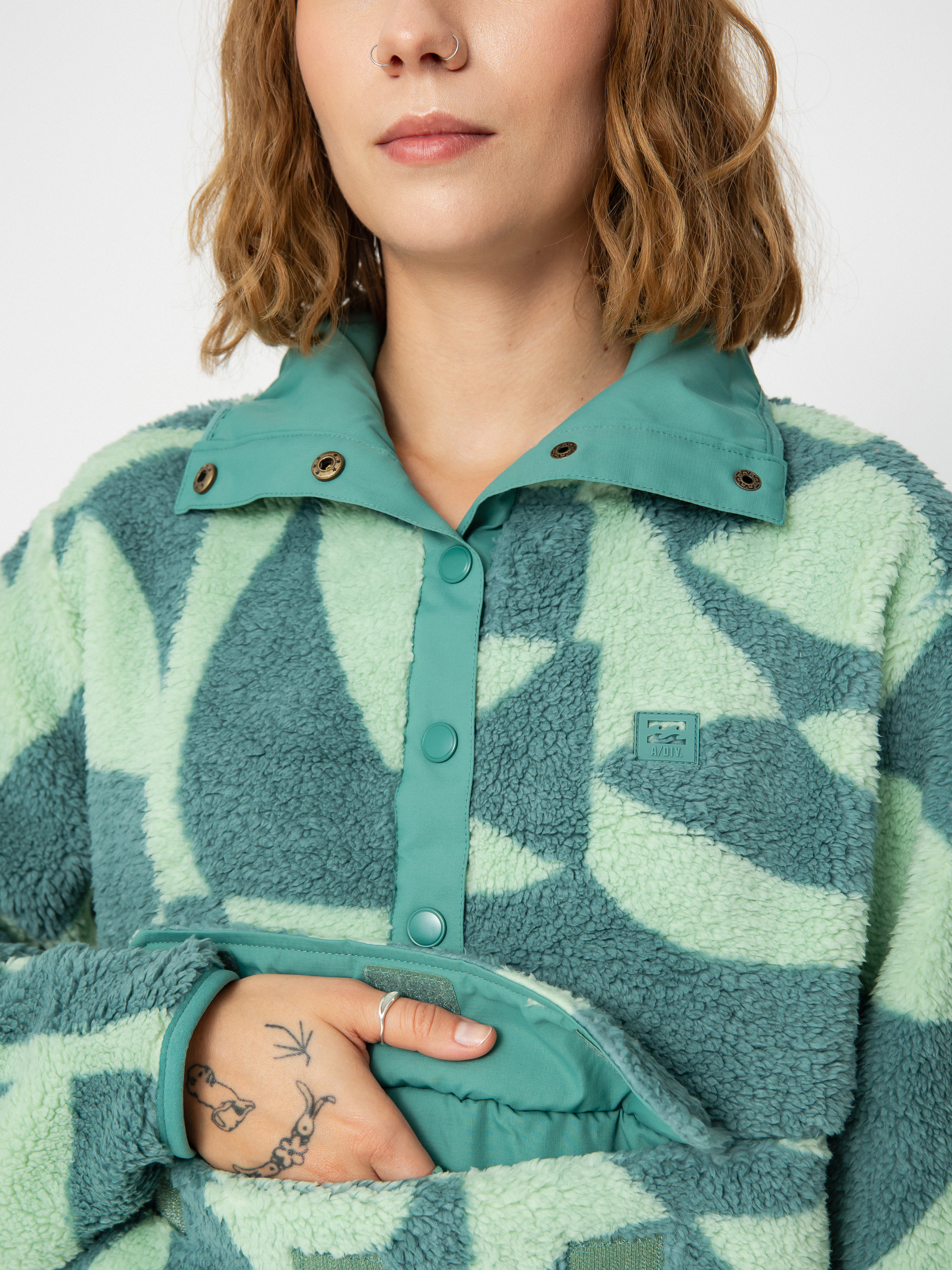 Damski Polar Billabong Switchback Pullover (pine)