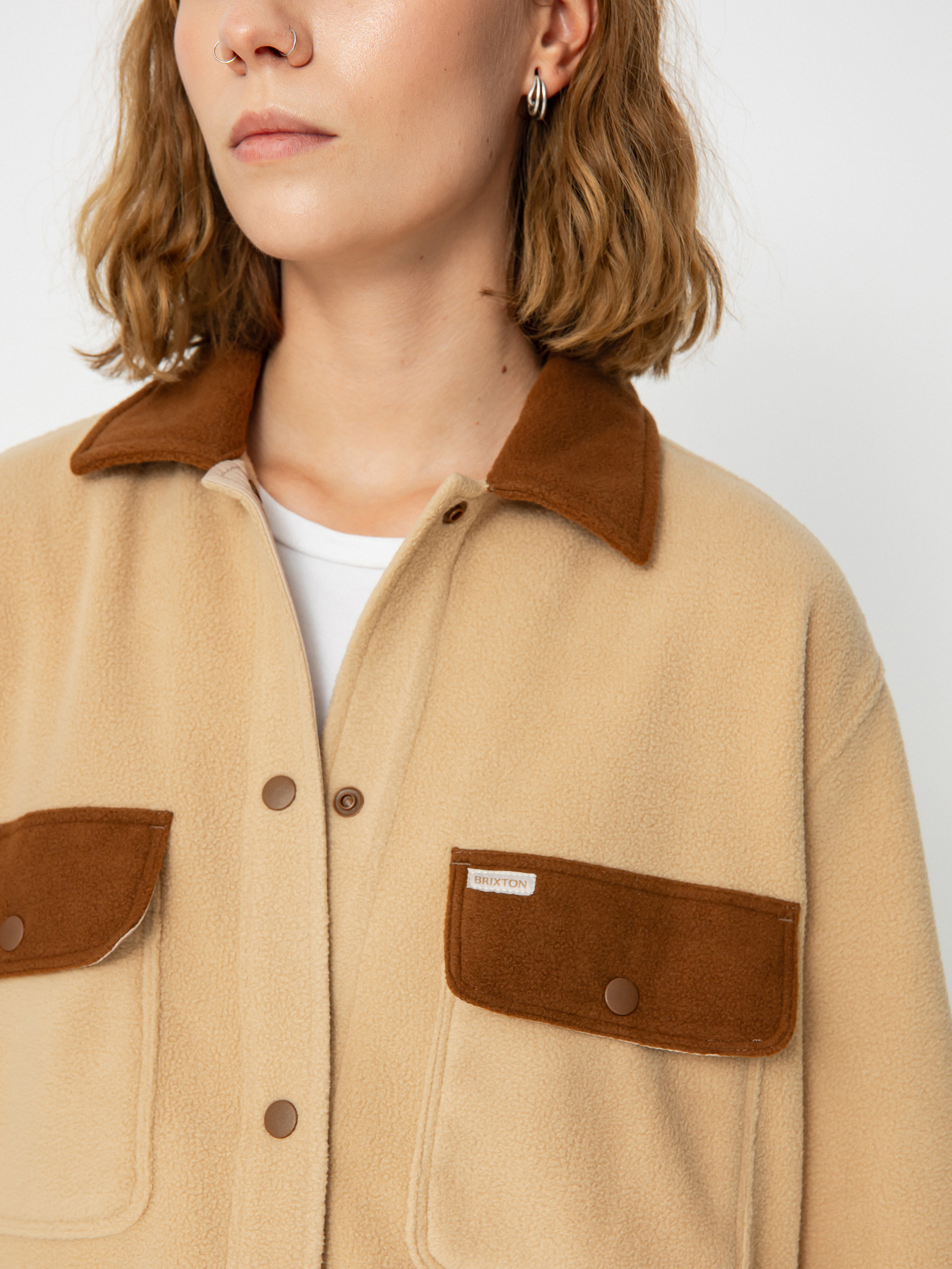 Koszula Brixton Bowery Bf Arctic Stretch Fleec Wmn (sesame/bison)
