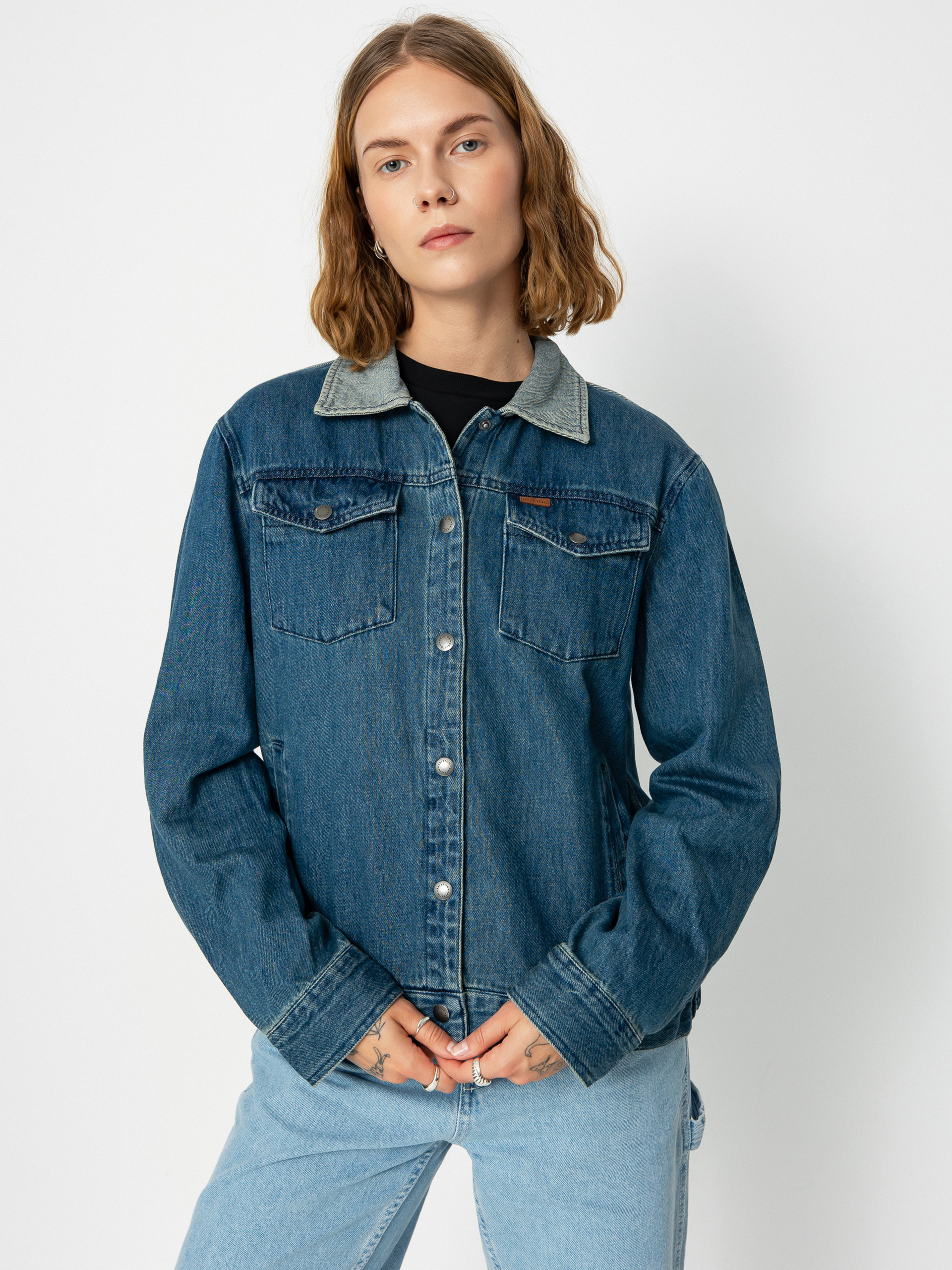 Kurtka Brixton Cable Embroidered Wmn (two tone indigo)