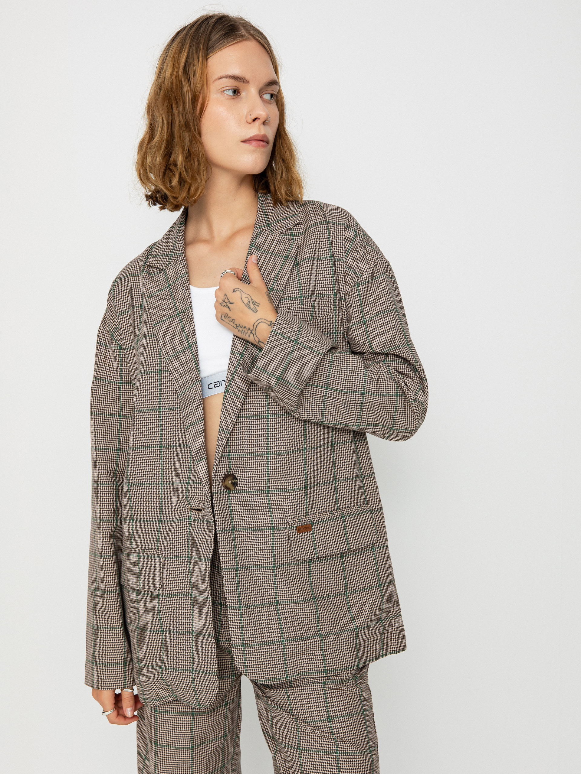 Kurtka Brixton Axl Oversized Blazer Wmn (sesame/seal brown)