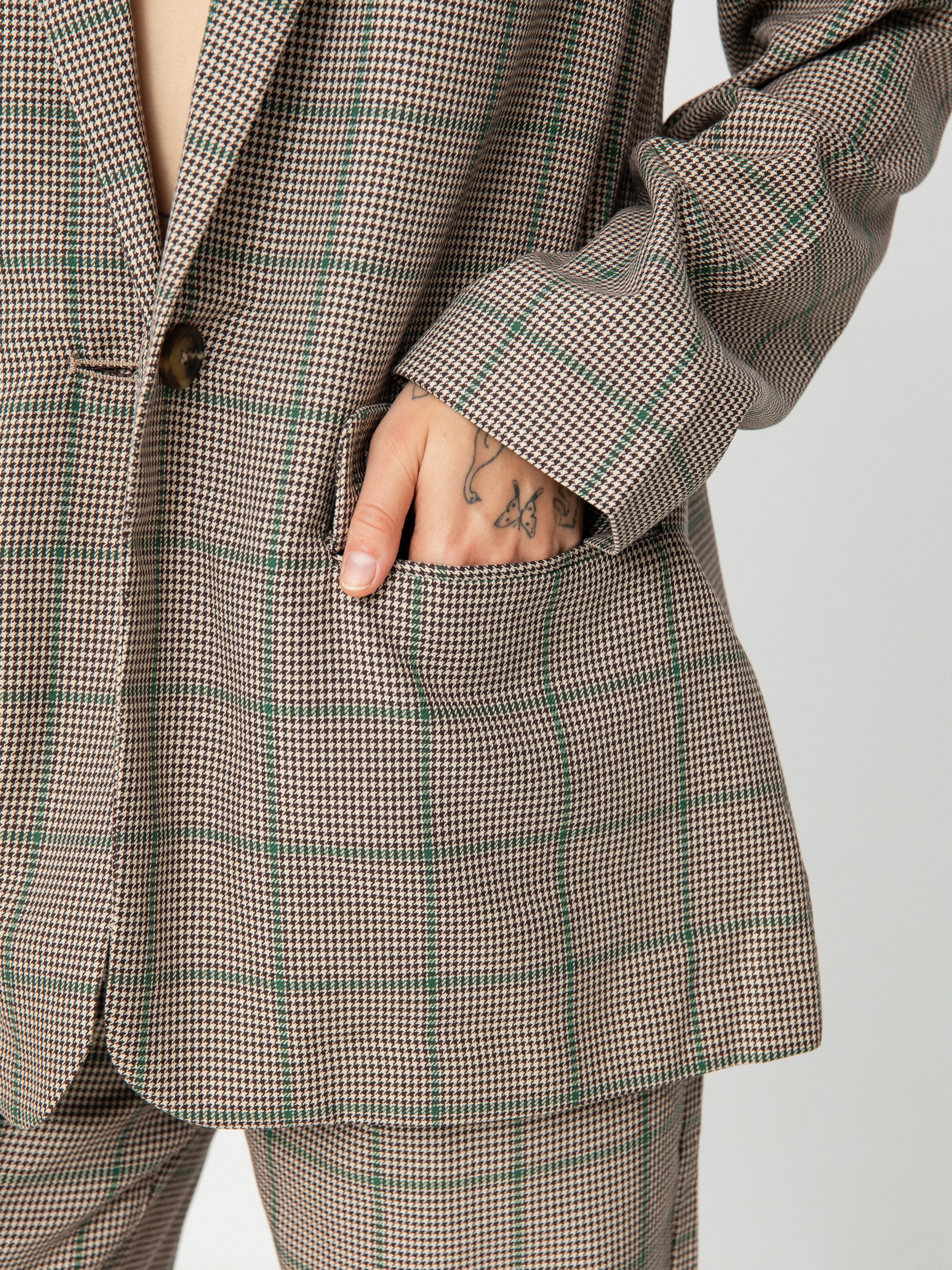 Kurtka Brixton Axl Oversized Blazer Wmn (sesame/seal brown)