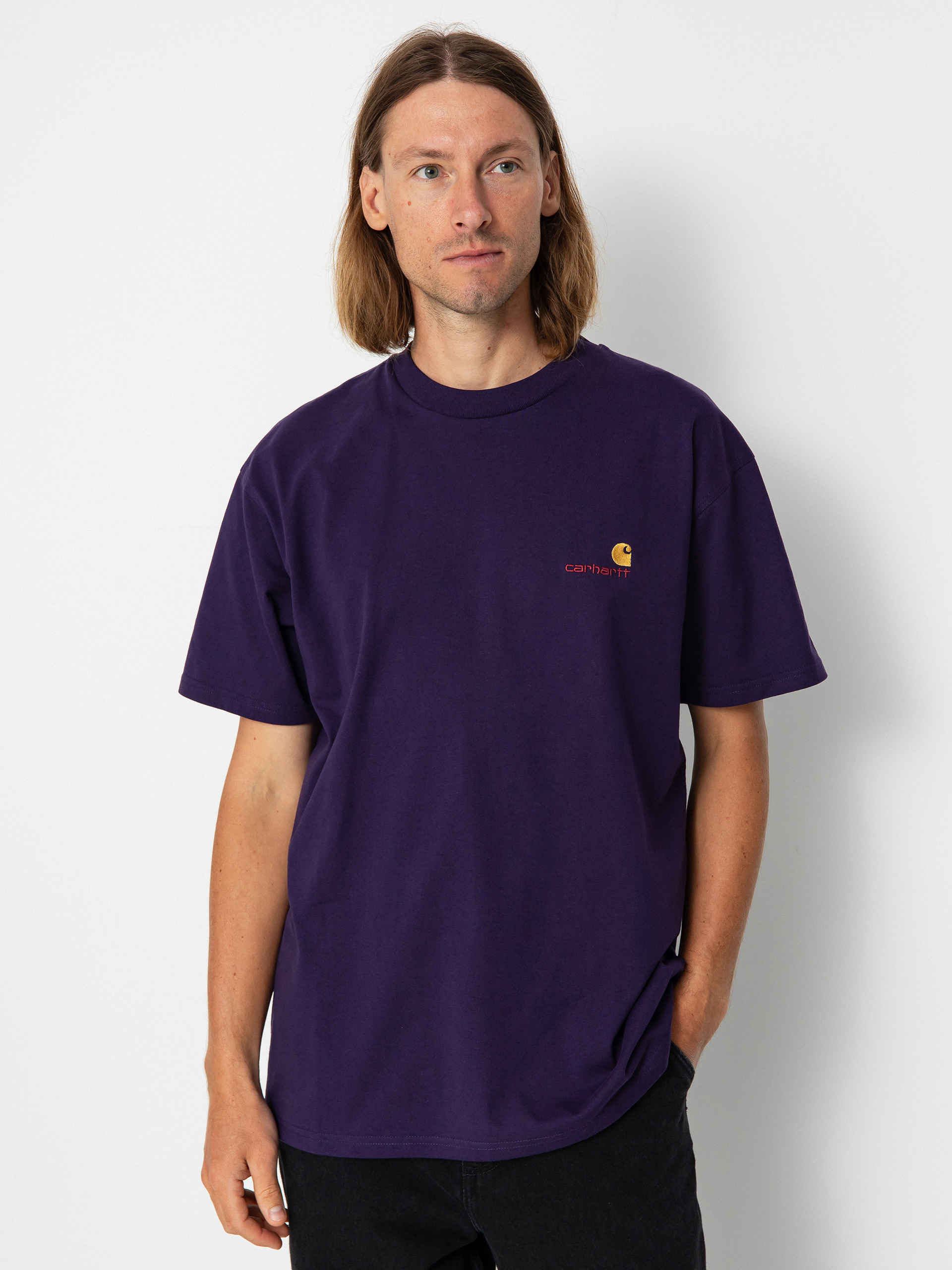 T-shirt Carhartt WIP American Script (cassis)