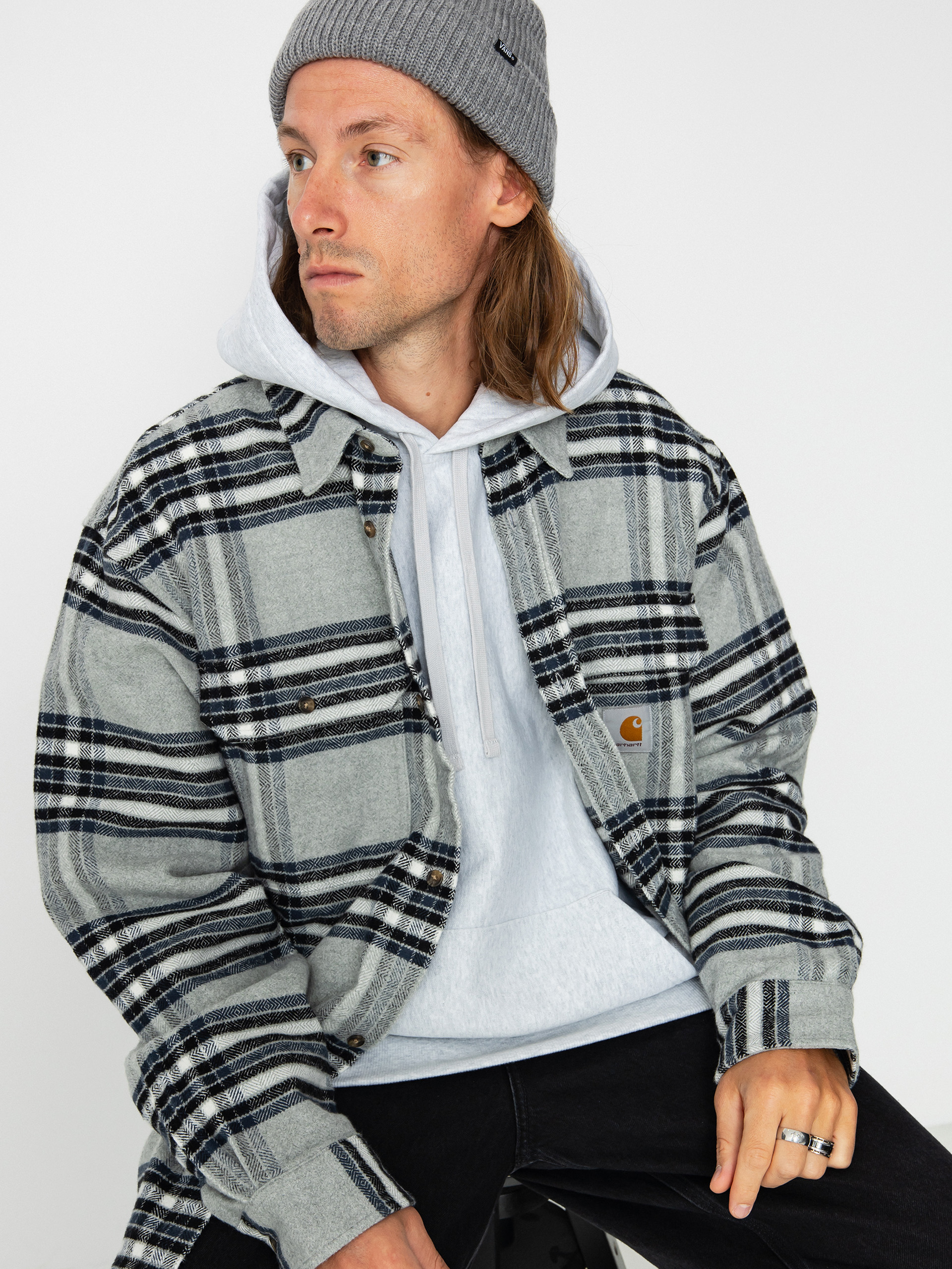 Koszula Carhartt WIP Hawkins (hawkins check grey heather/blue)