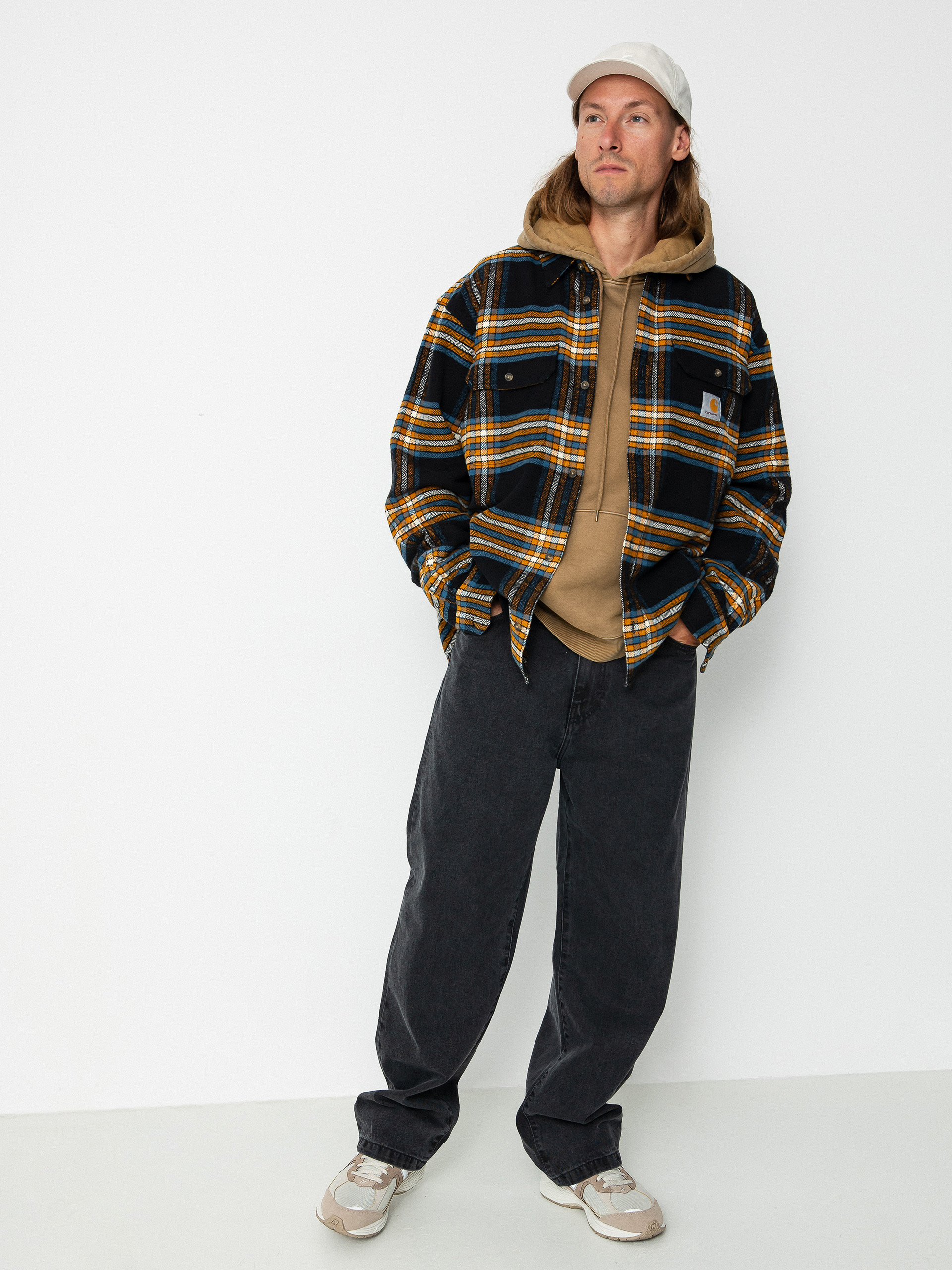 Koszula Carhartt WIP Hawkins (hawkins check black/prussian blue)