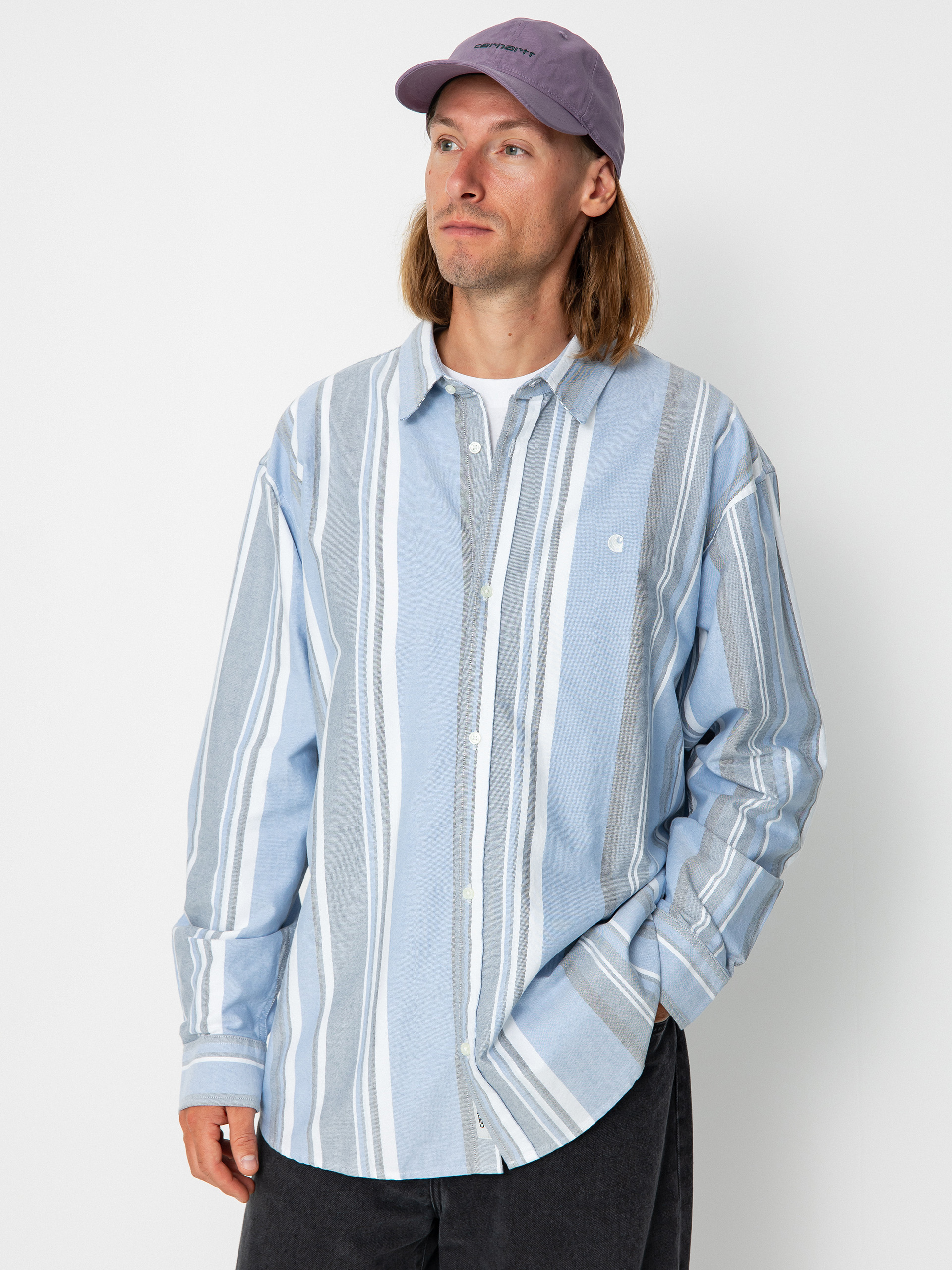 Koszula Carhartt WIP Dwyer (dwyer stripe bleach/squid)