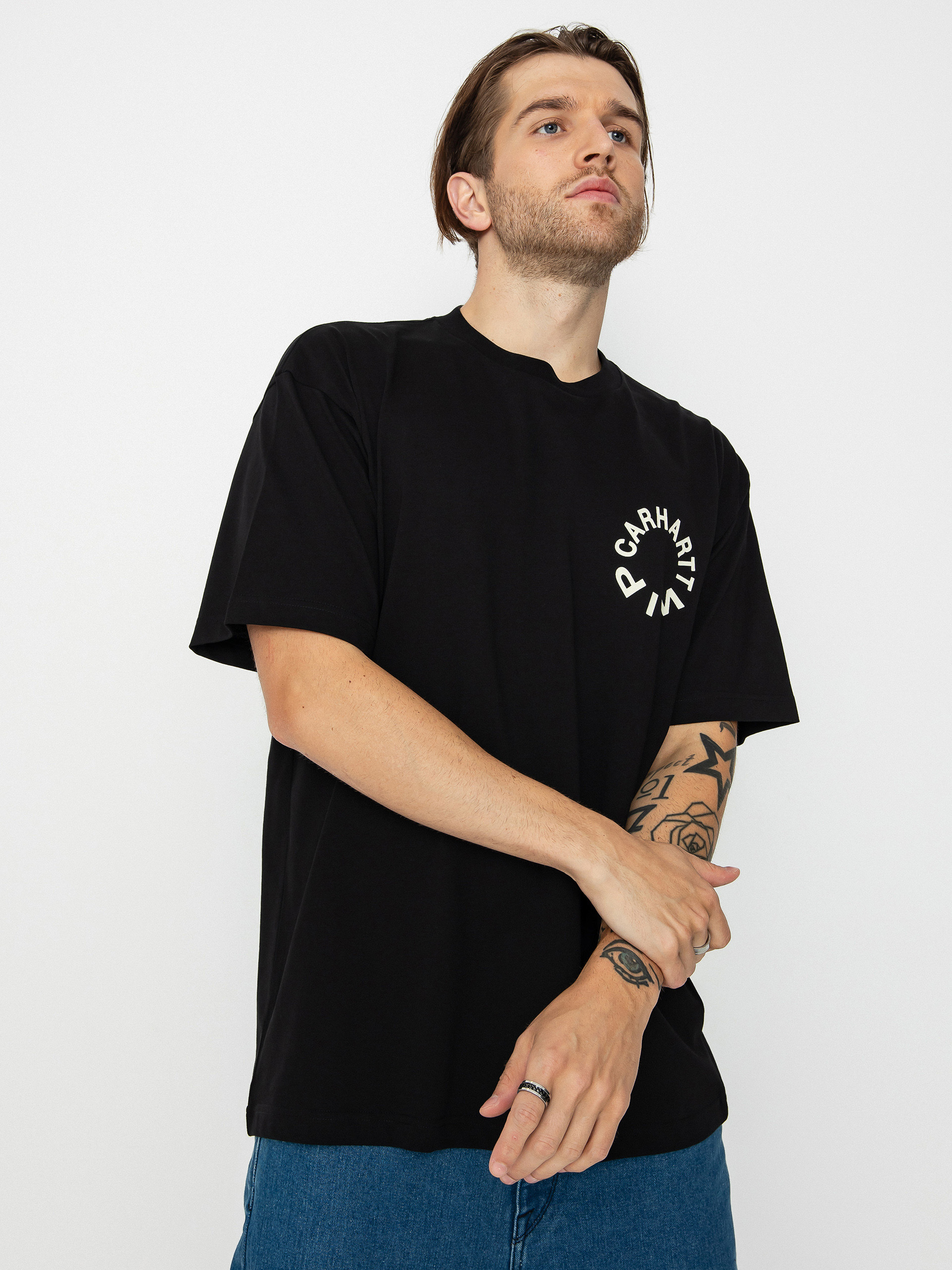 T-shirt Carhartt WIP Work Varsity (black/wax)