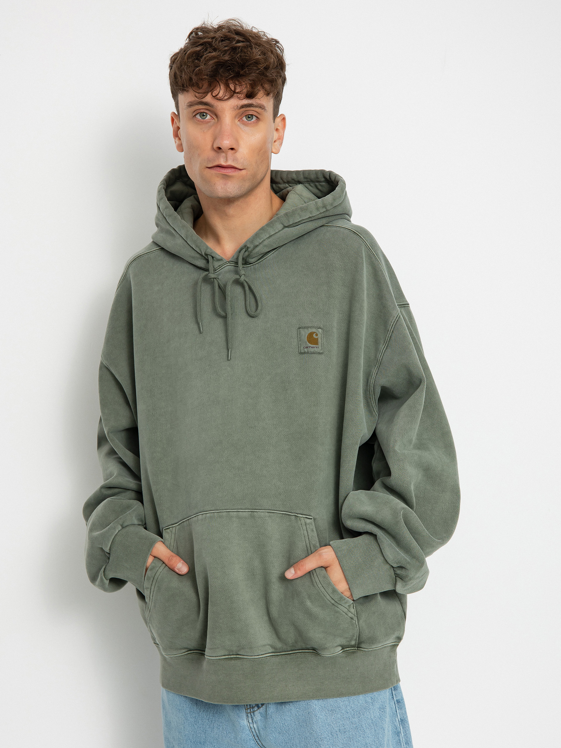 Bluza z kapturem Carhartt WIP Vista HD (smoke green)