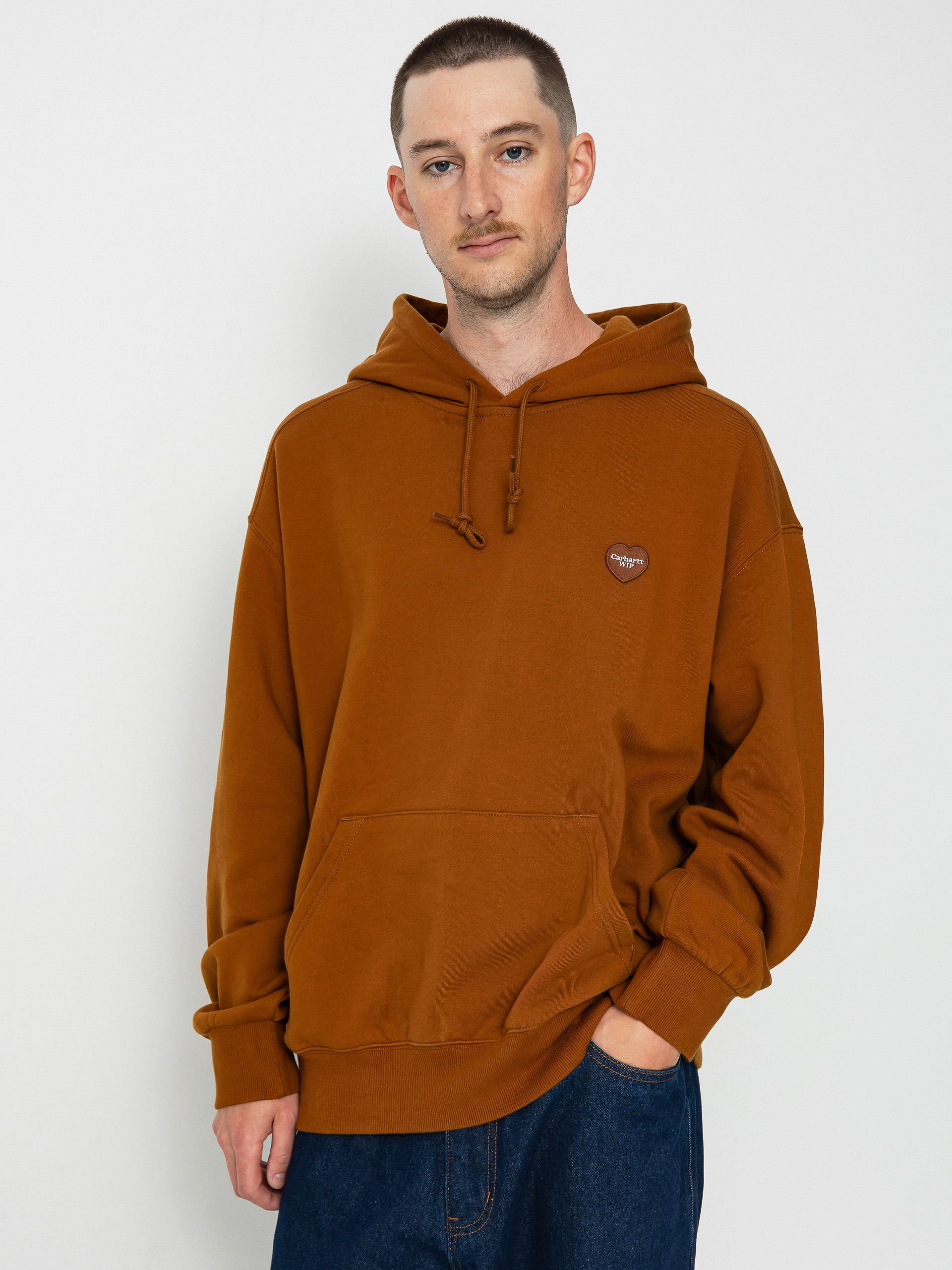 Bluza z kapturem Carhartt WIP Heart Patch HD (deep h brown)