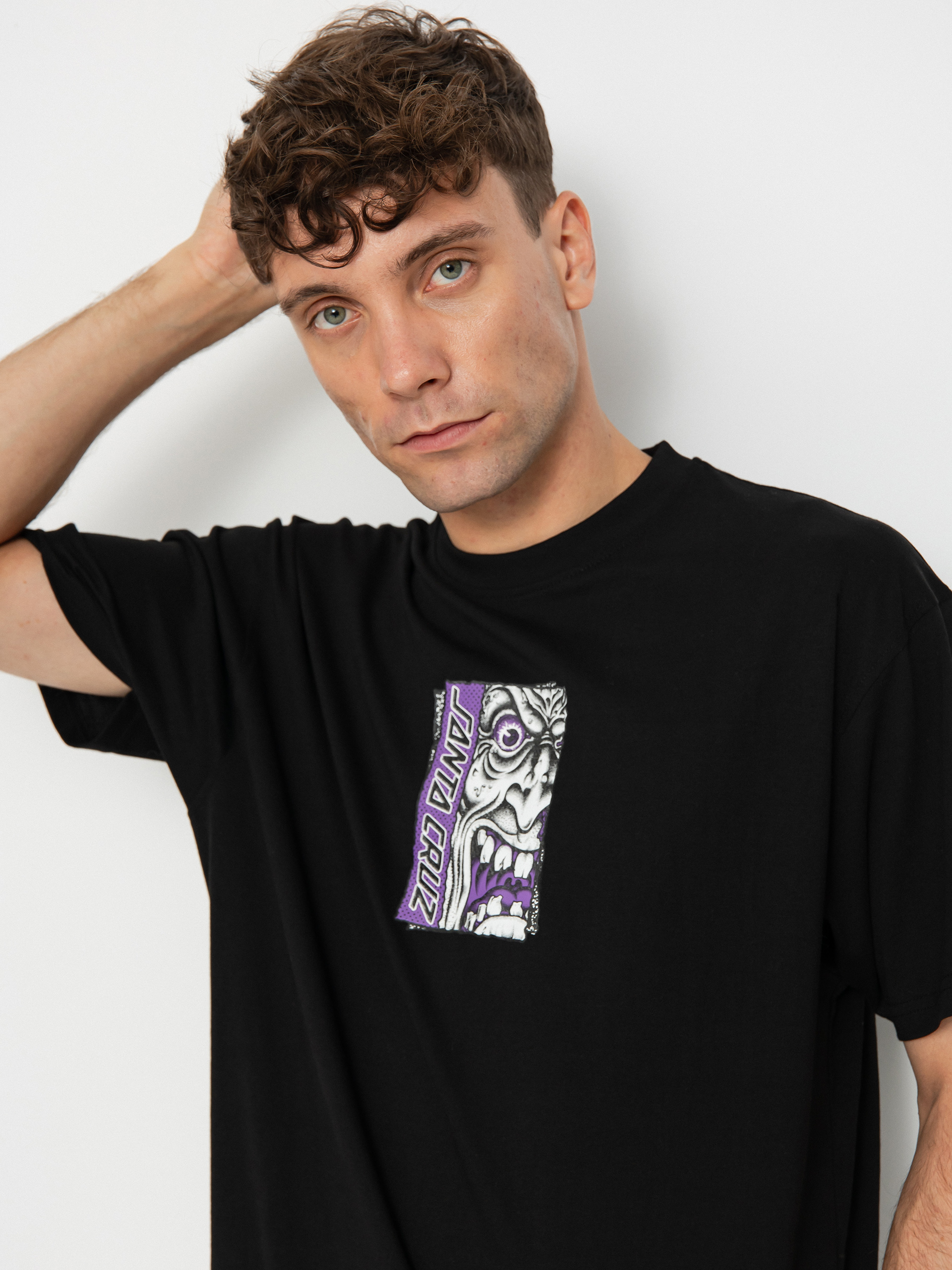 T-shirt Santa Cruz Roskopp Rigid Face Front (black)