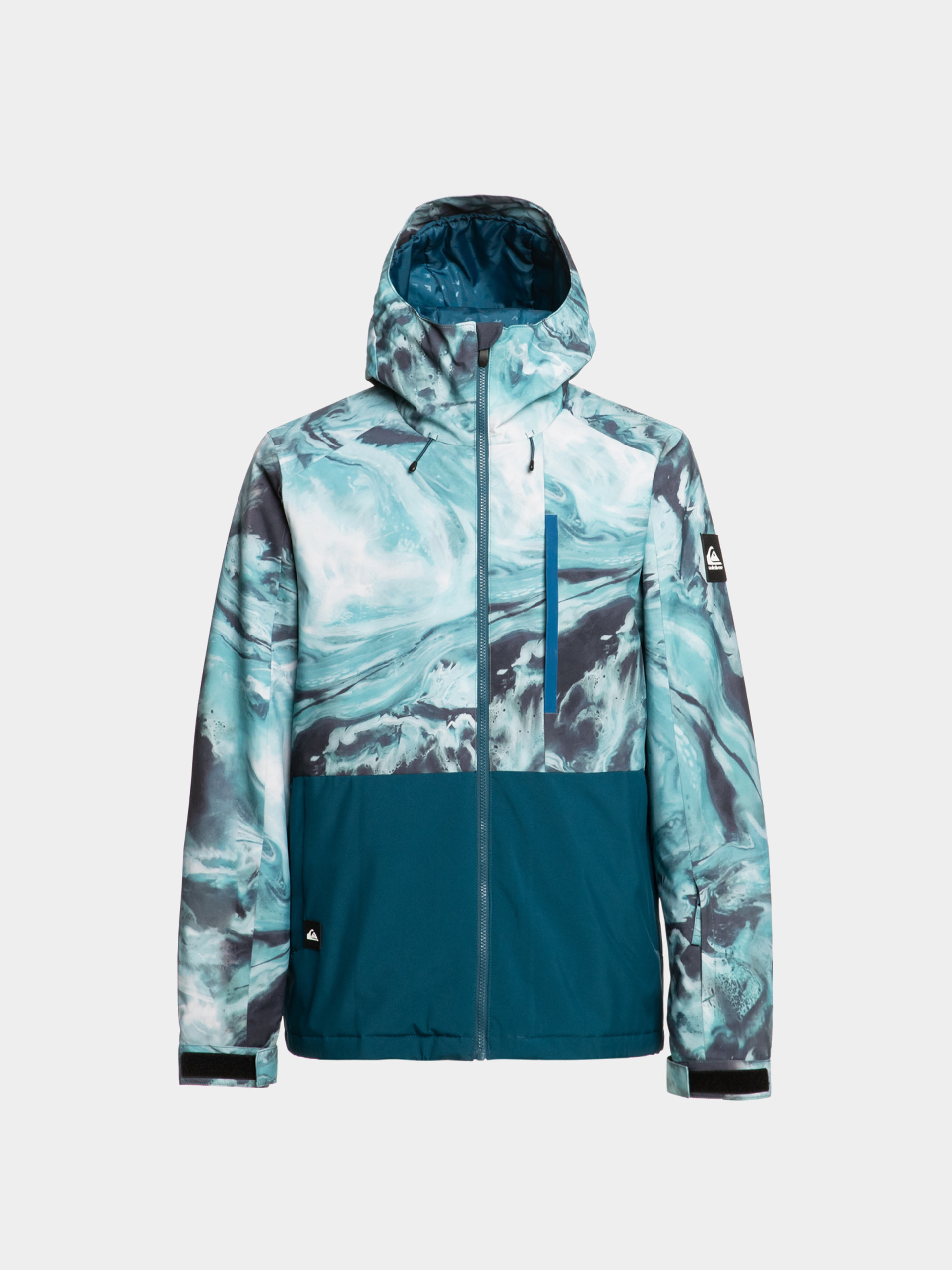 Męska Kurtka snowboardowa Quiksilver Mission Printed Block (resin tint majolica blue)