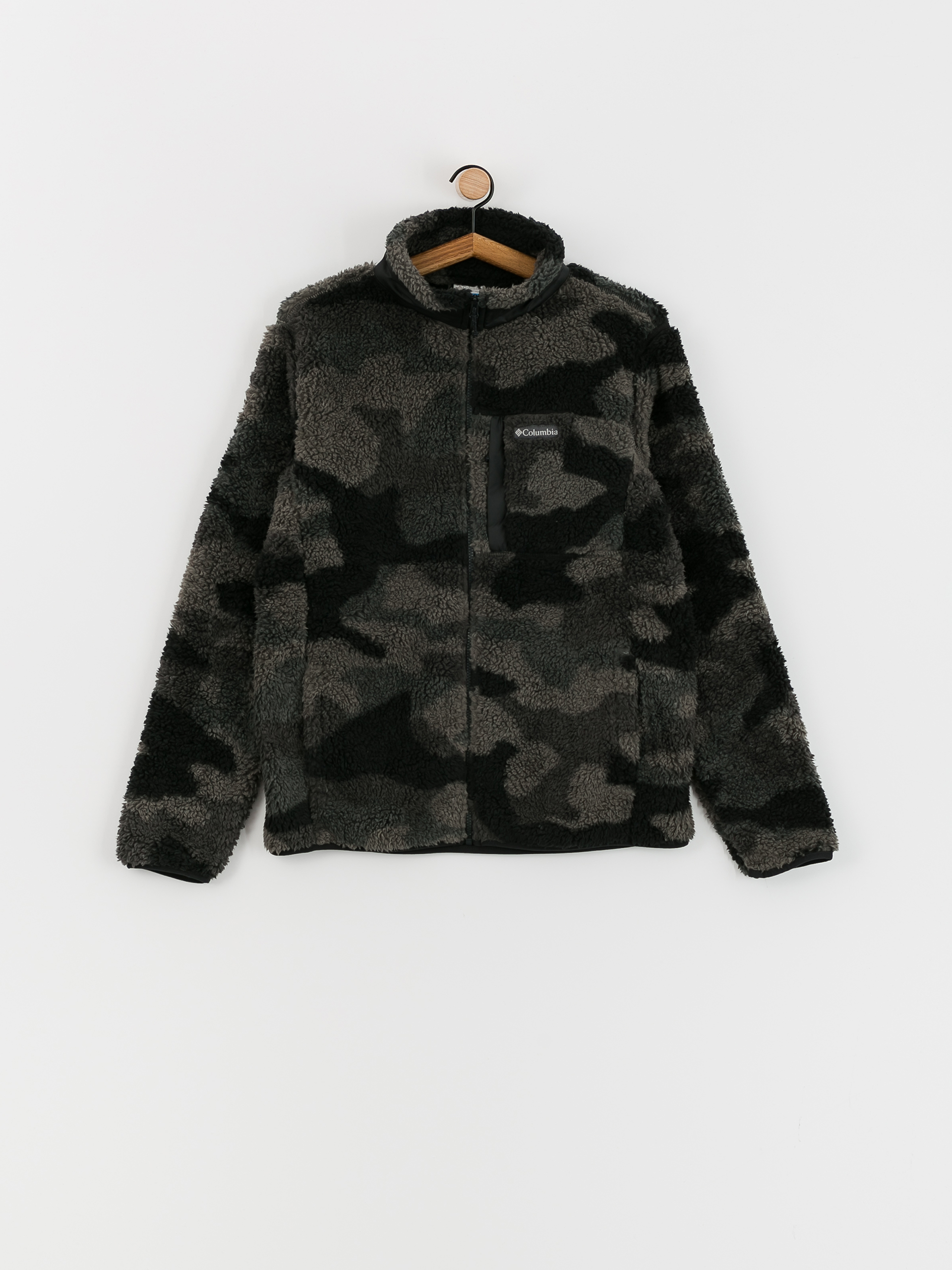 Męski Polar Columbia Winter Pass Print Fleece Full Zip (black mod camo)