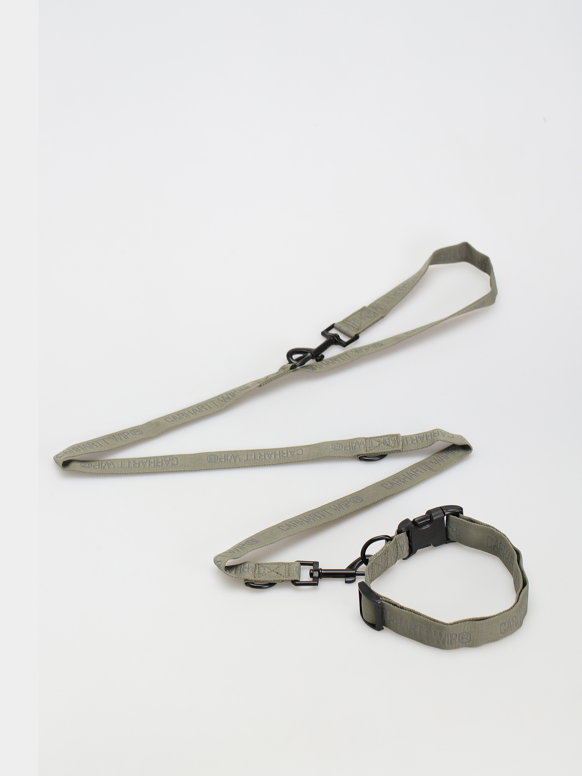 Smycz Carhartt WIP Tour Dog Leash & Collar (smoke green/reflective)