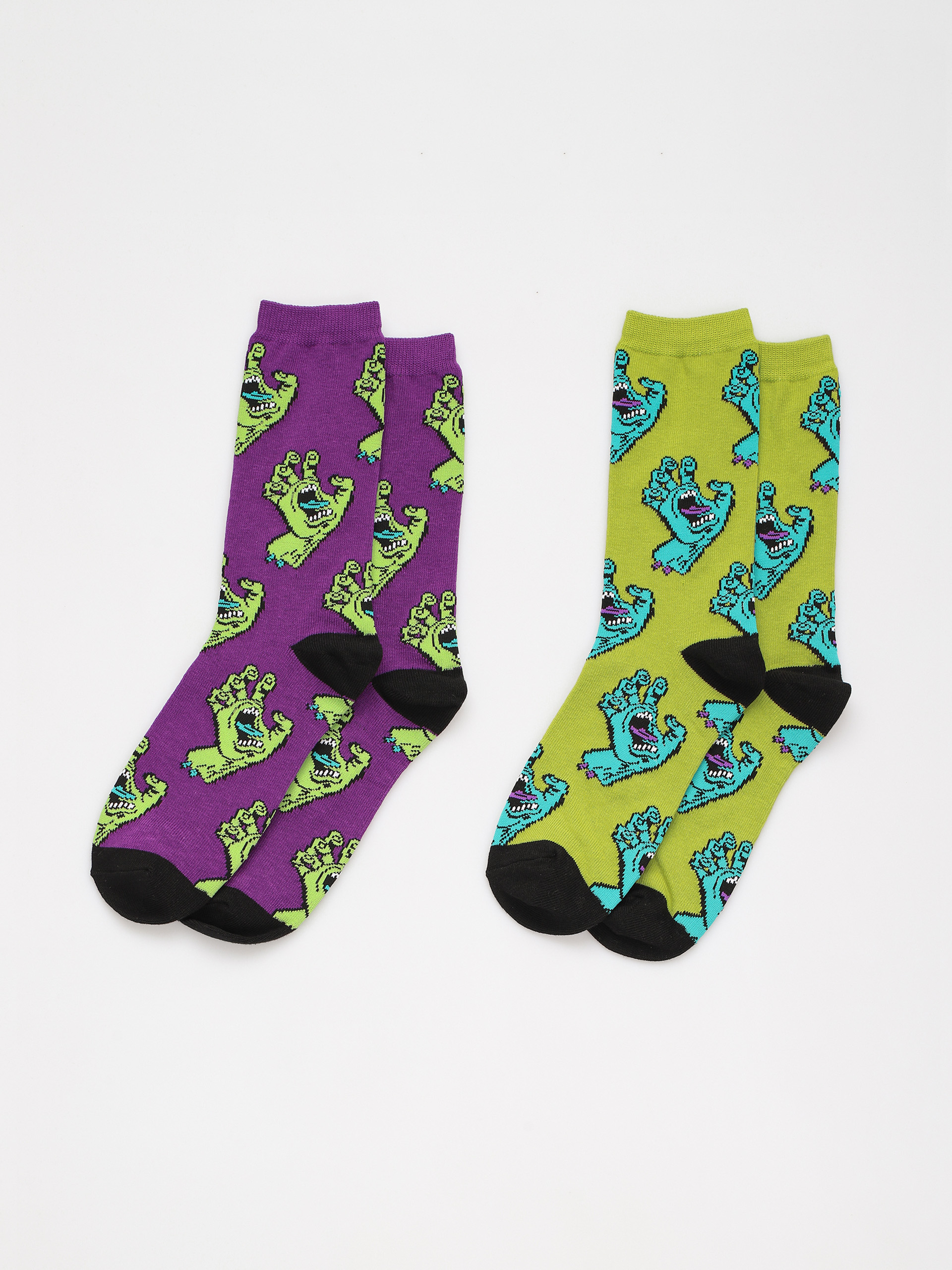 Skarpetki Santa Cruz Multi Hand Sock 2pc (purple & green)