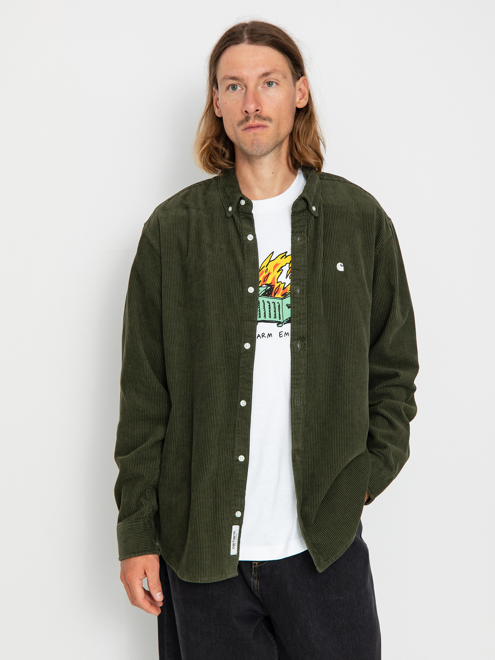 Koszula Carhartt WIP Madison Cord (plant/wax)