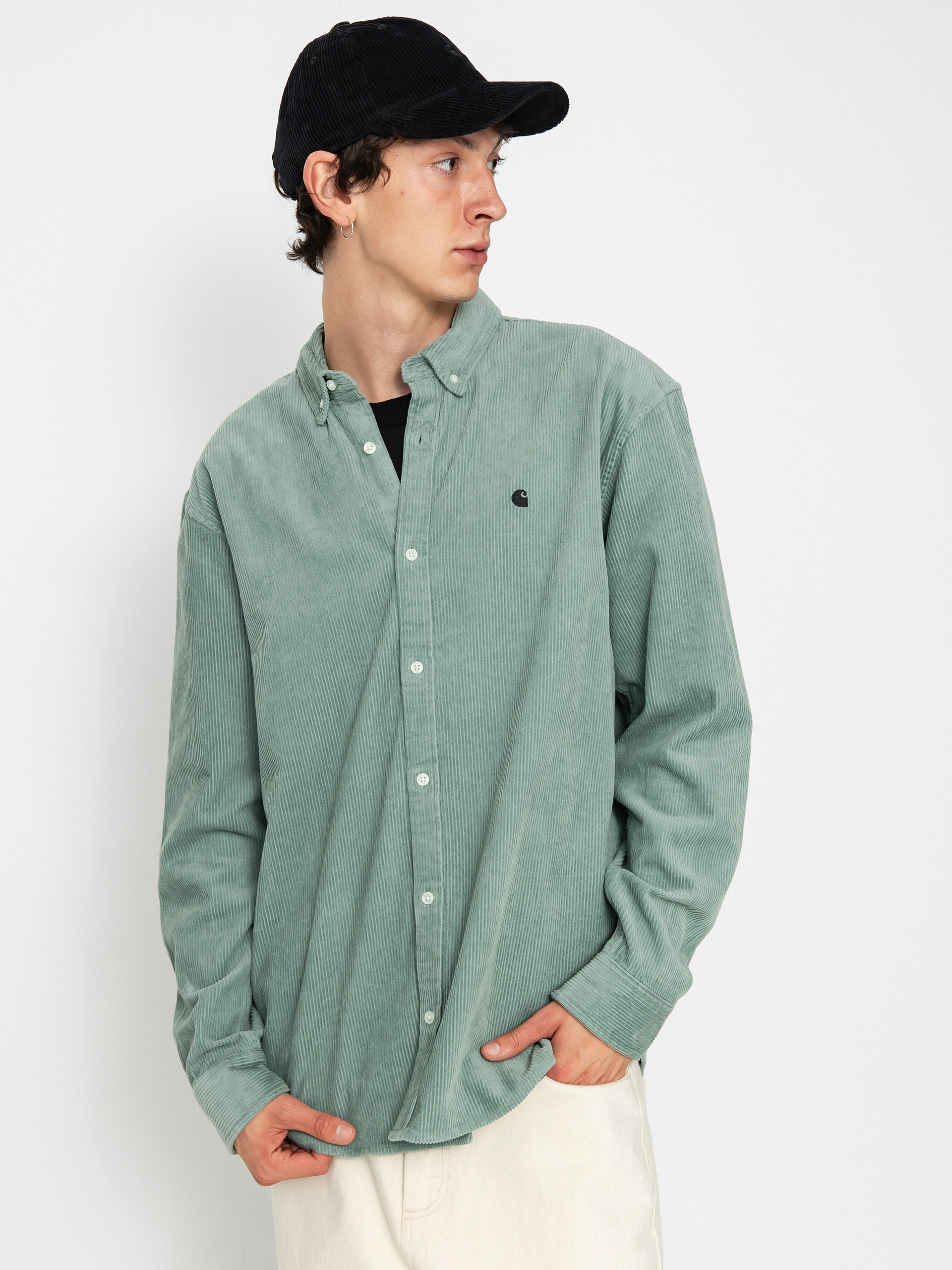Koszula Carhartt WIP Madison Cord (glassy teal/black)