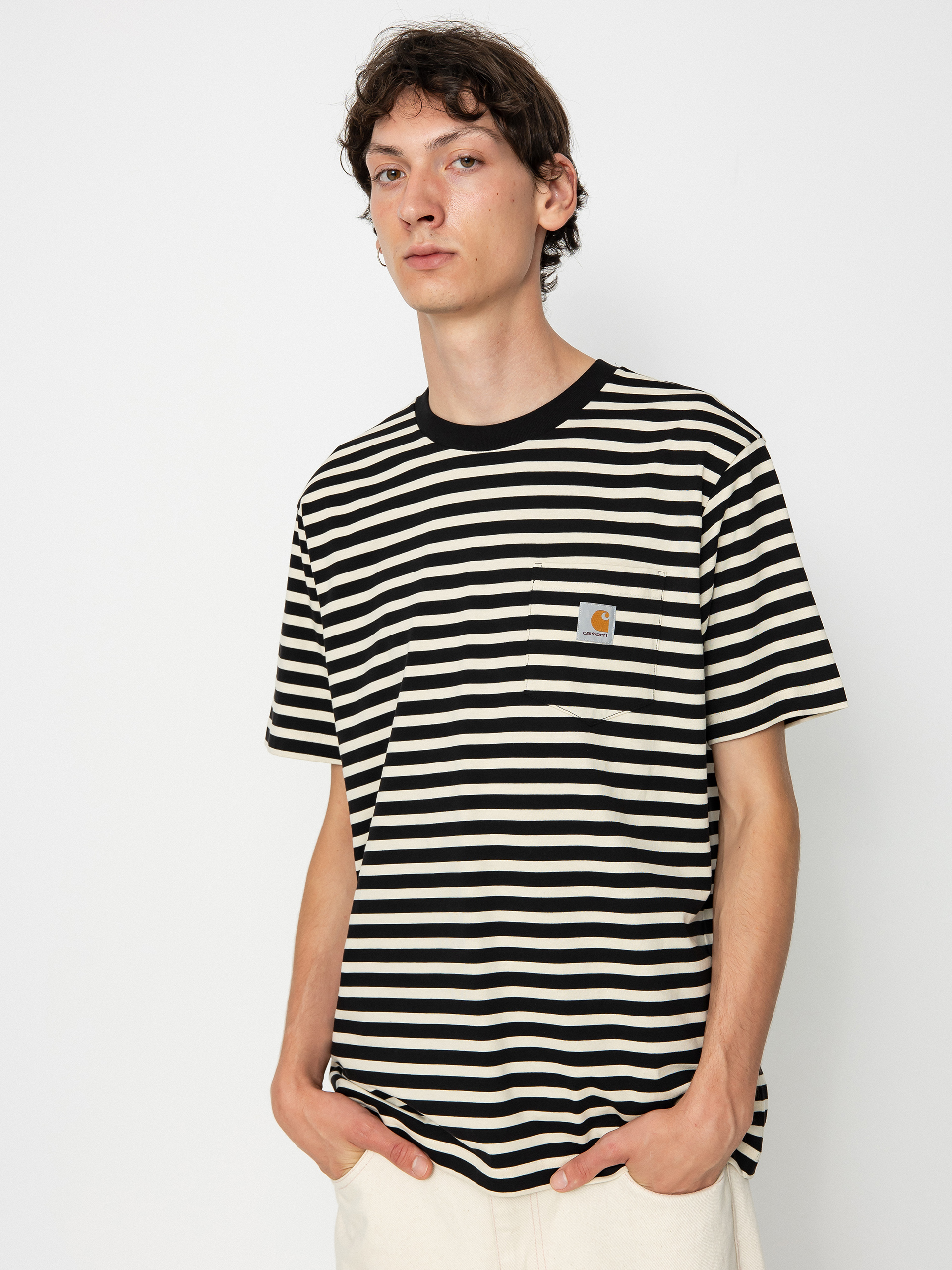 T-shirt Carhartt WIP Seidler Pocket (seidler stripe salt/black)