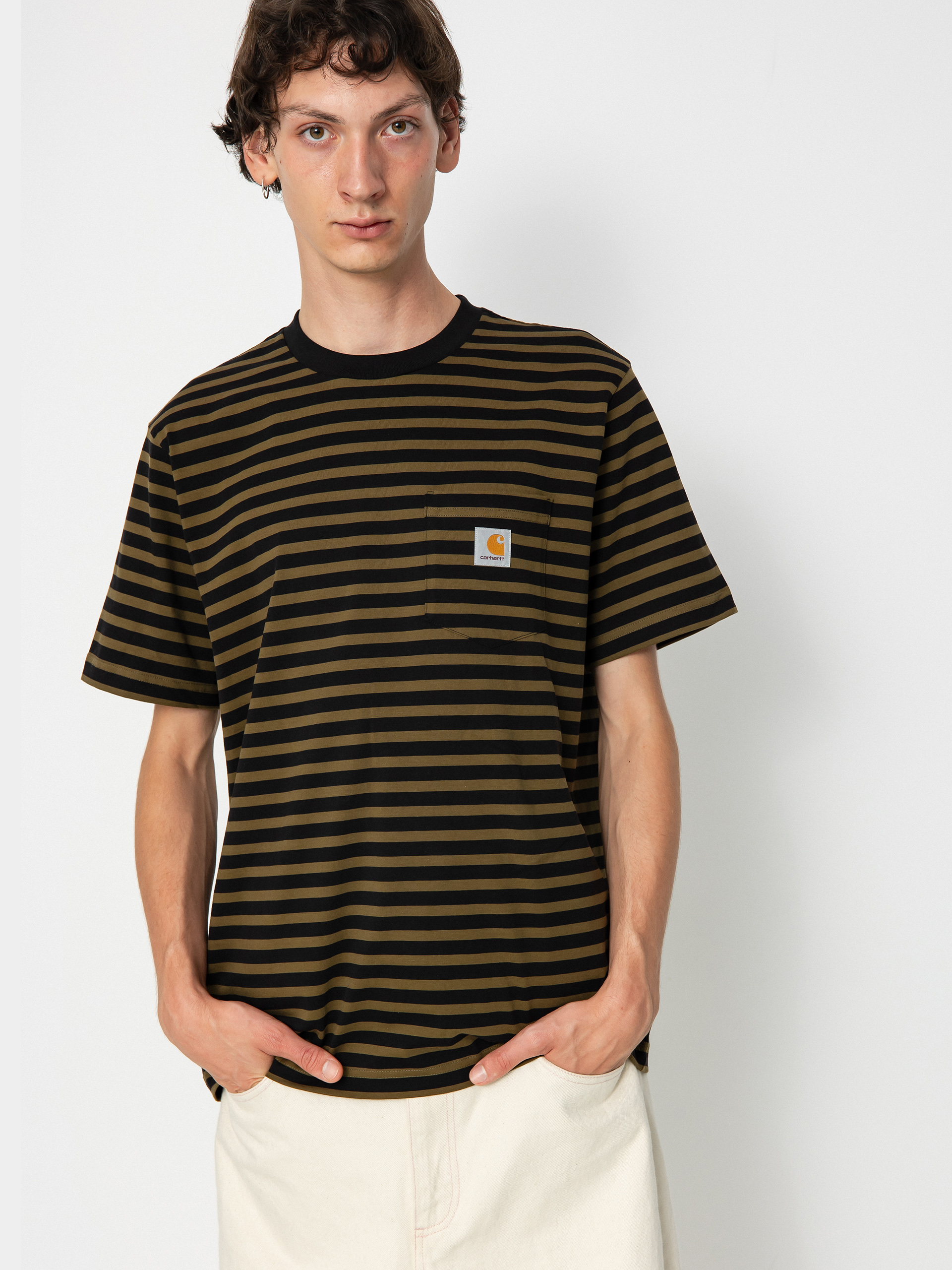 T-shirt Carhartt WIP Seidler Pocket (seidler stripe highland/black)