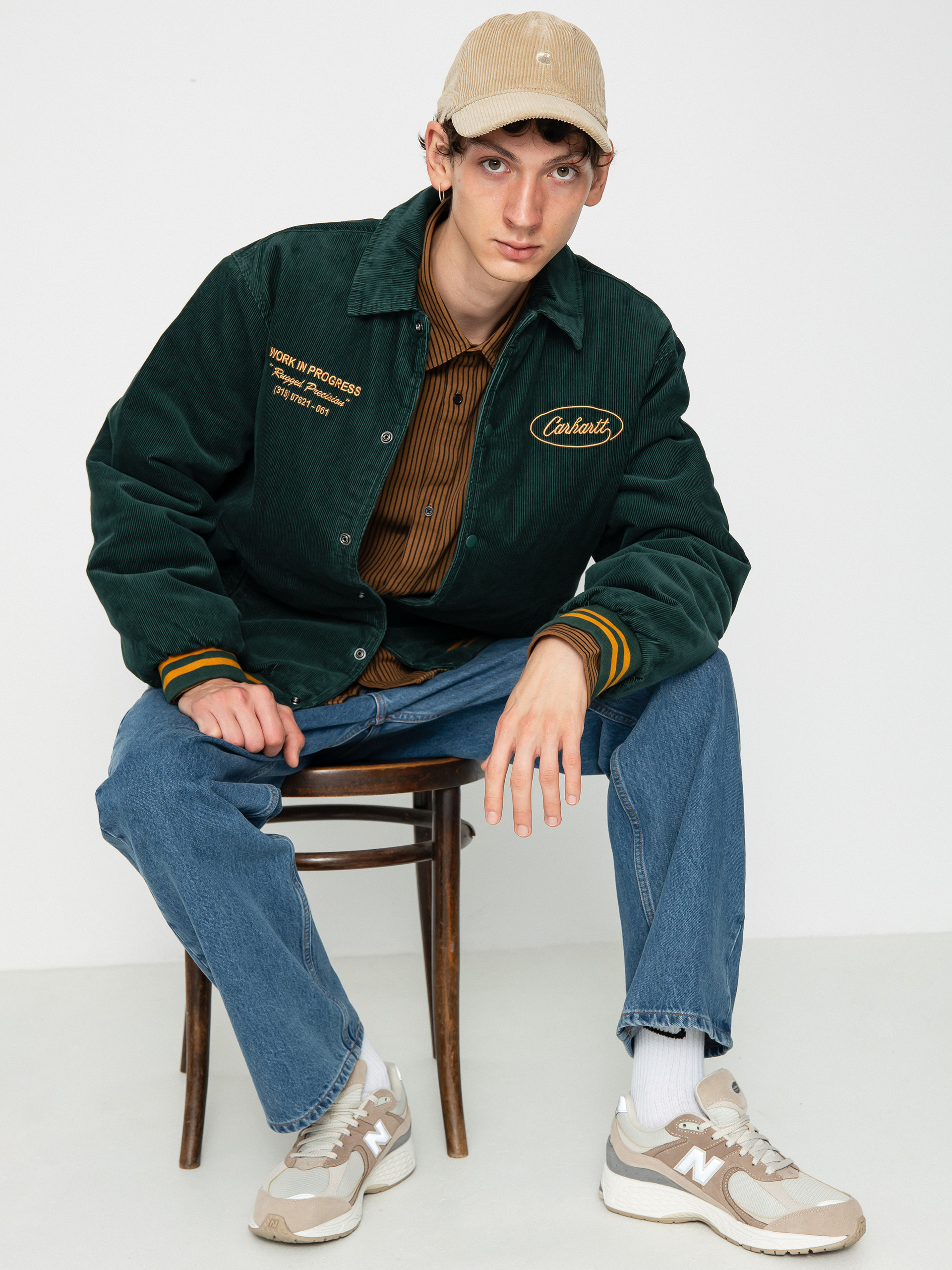 Kurtka Carhartt WIP Rugged Letterman (discovery green/buckthorn)