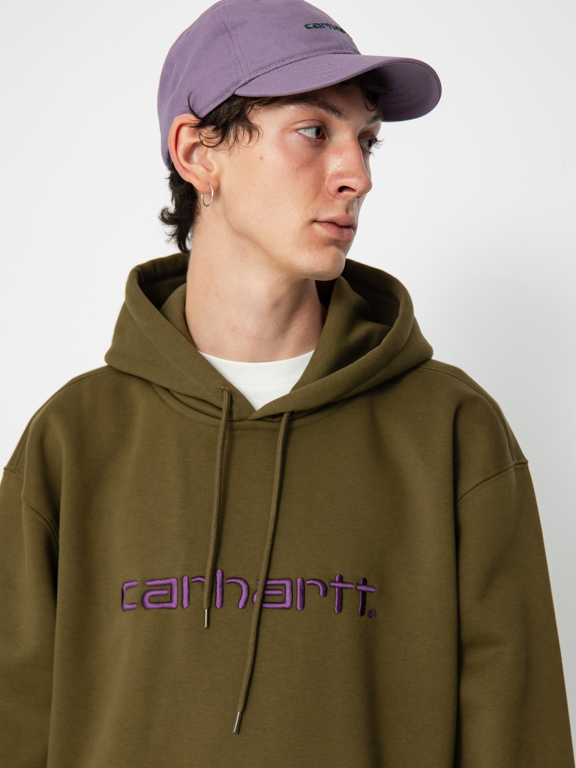Bluza z kapturem Carhartt WIP Carhartt HD (highland/cassis)