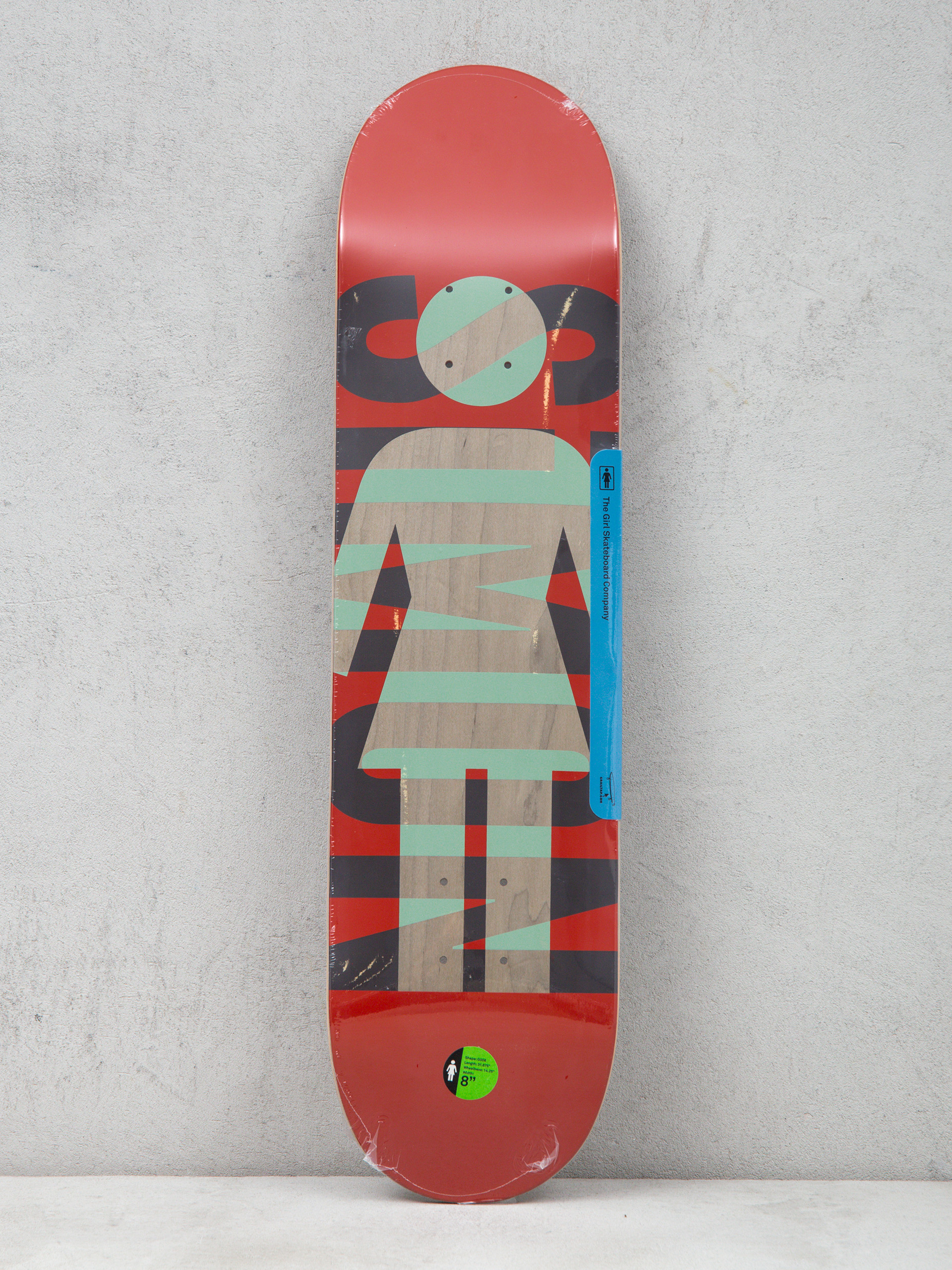 Deck Girl Skateboard Bannerot Og Knockout (red)