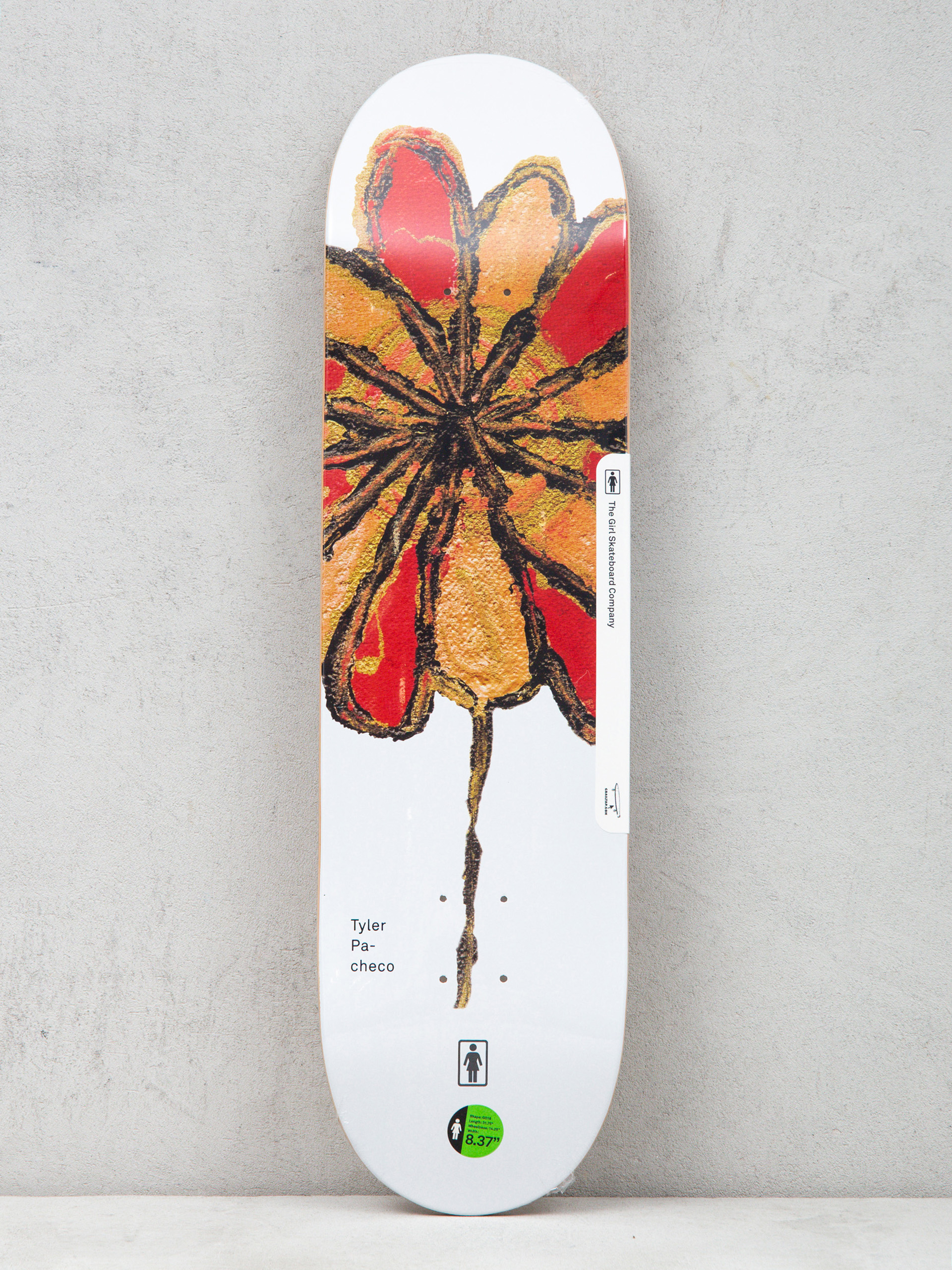 Deck Girl Skateboard Pacheco Blooming (white)