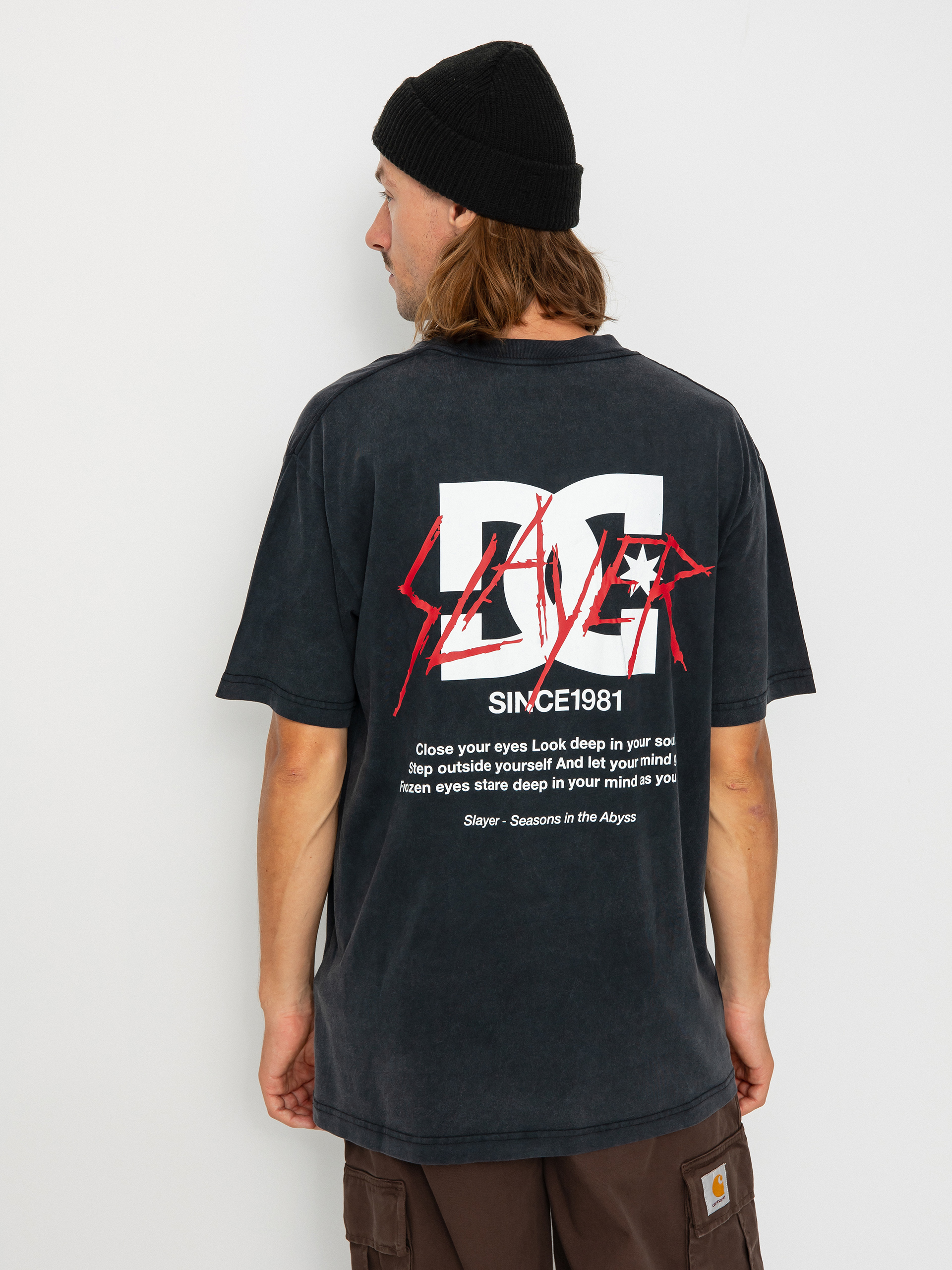 T-shirt DC X Slayer 1981 (black acid wash)