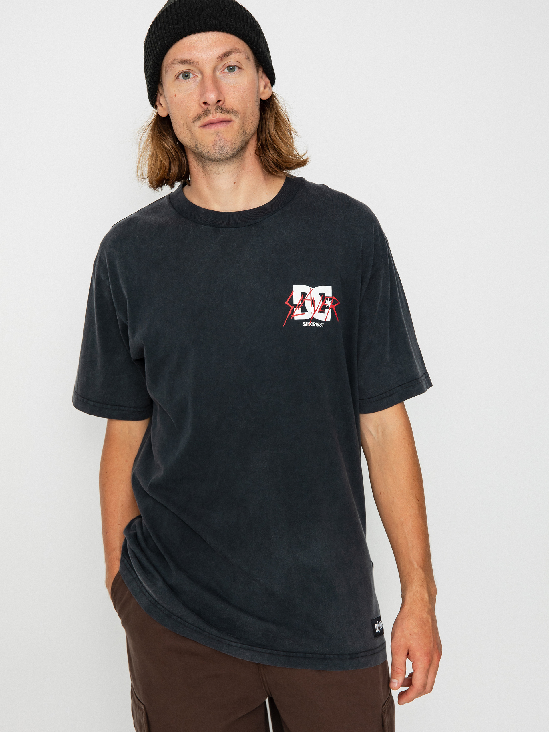 T-shirt DC X Slayer 1981 (black acid wash)