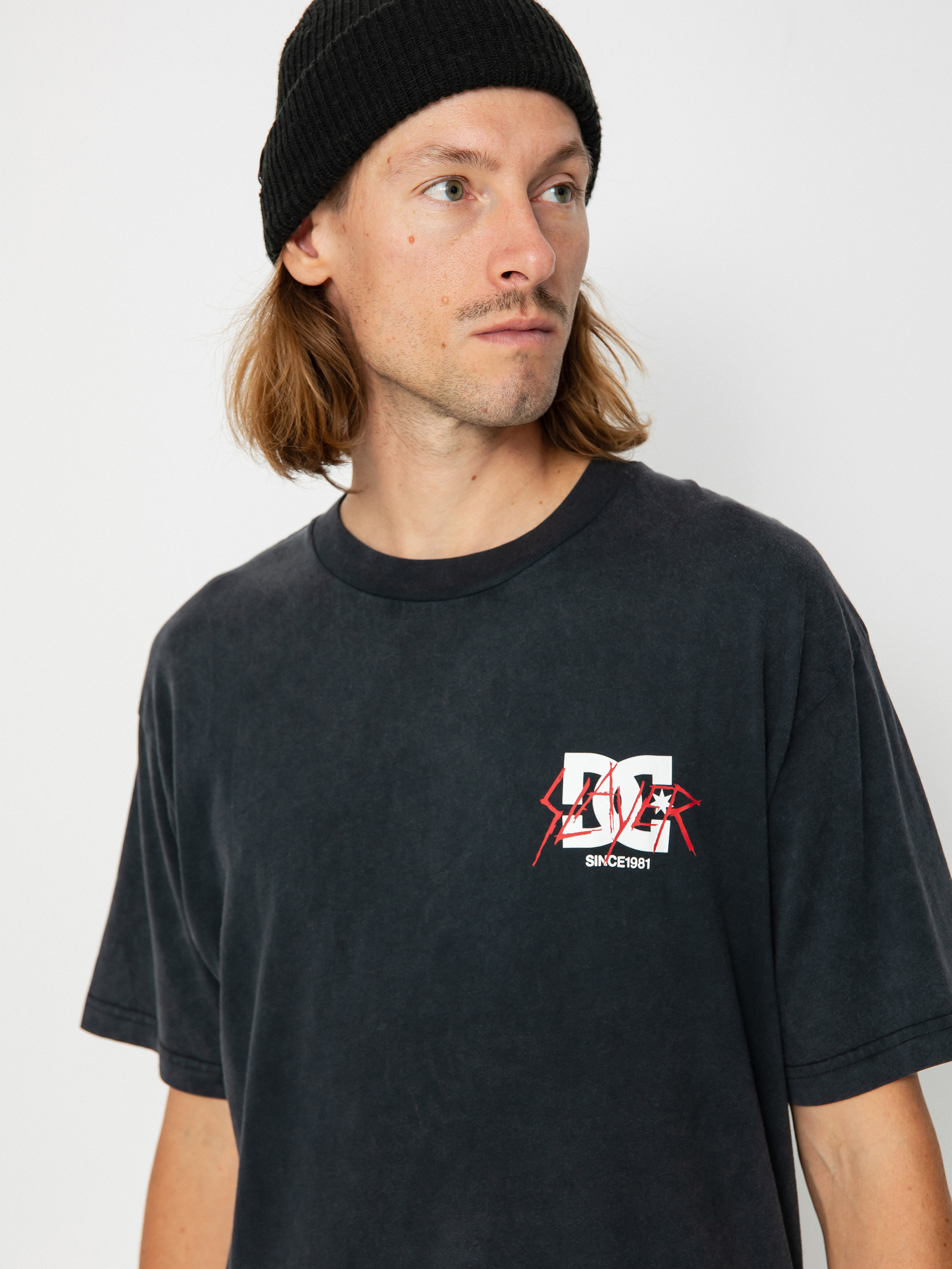 T-shirt DC X Slayer 1981 (black acid wash)