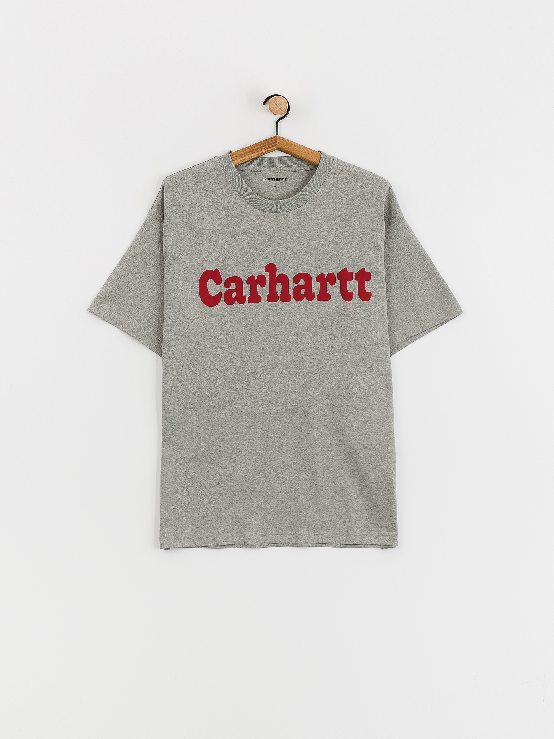 T-shirt Carhartt WIP Bubbles (grey heather/cherry)