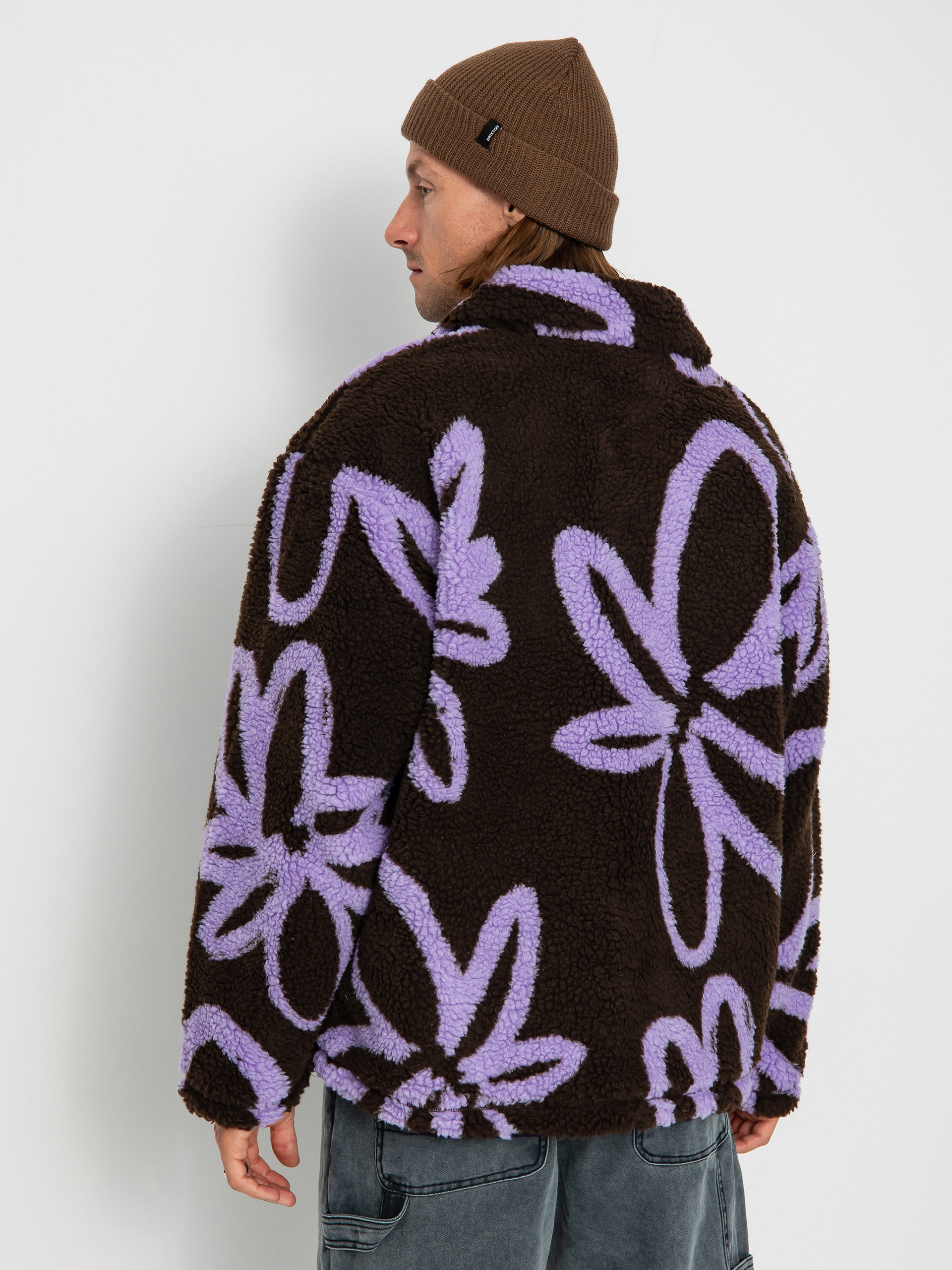 Kurtka OBEY Portions Sherpa (java brown multi)