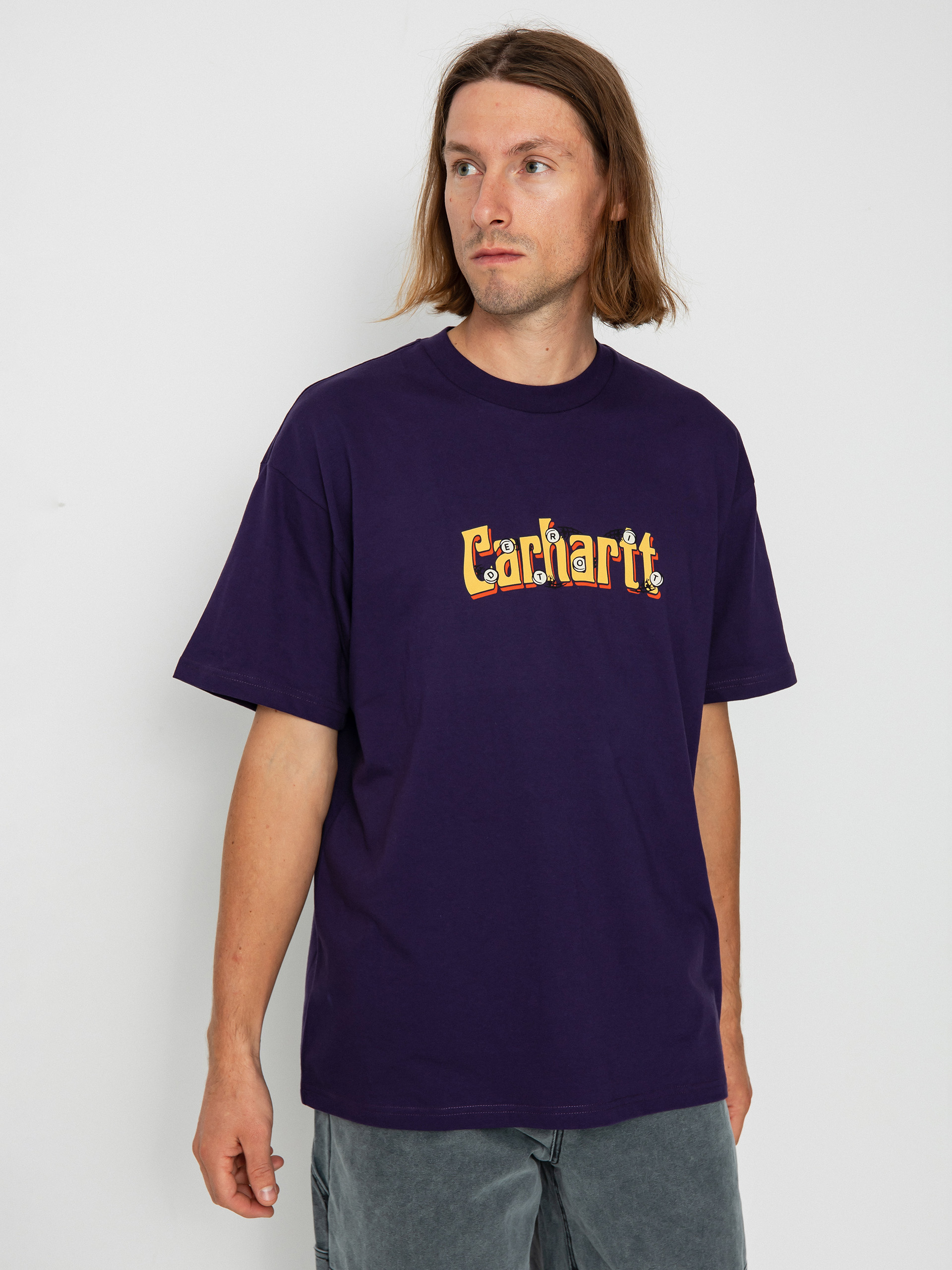 T-shirt Carhartt WIP Spin Script (cassis)