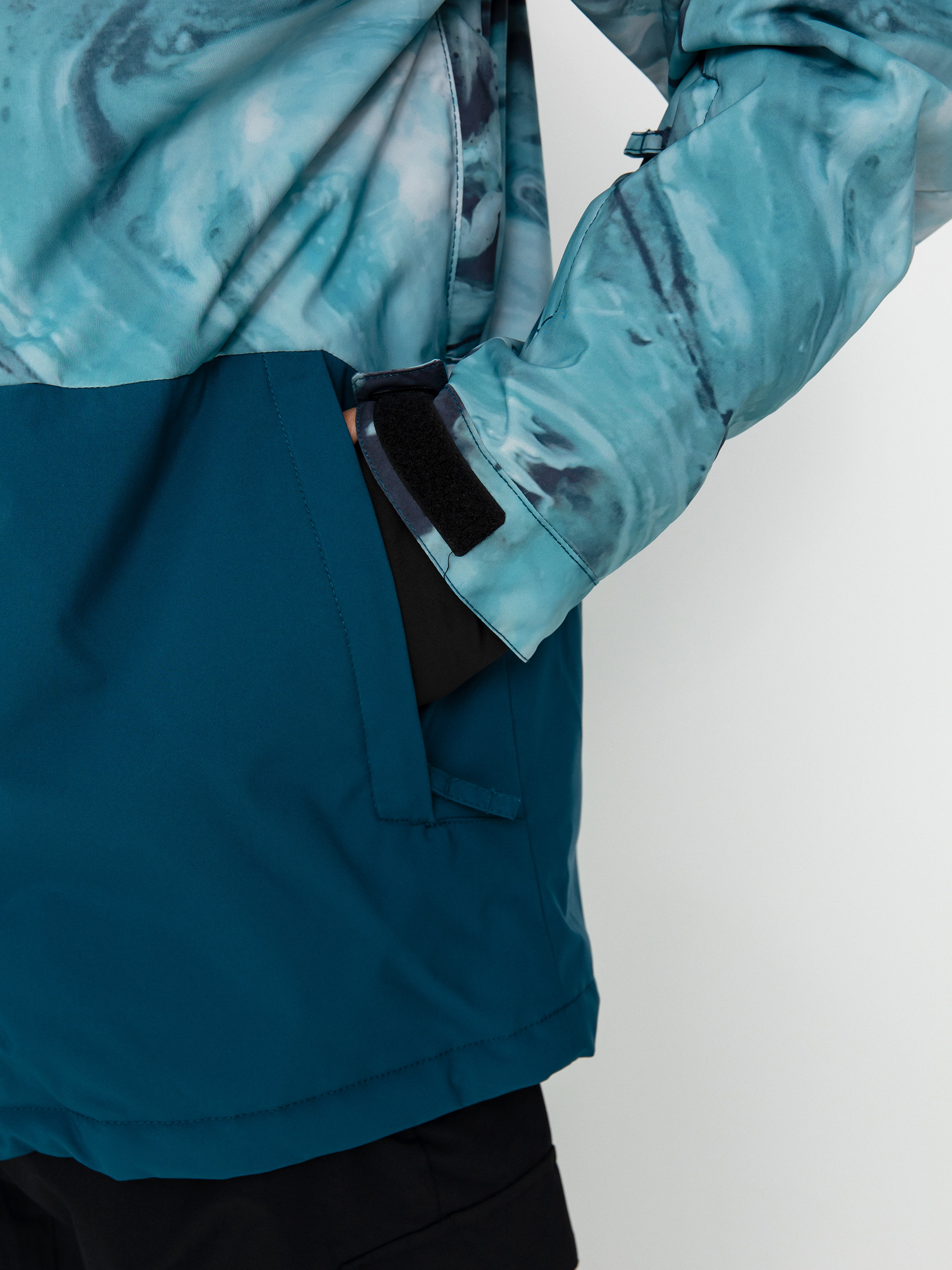 Męska Kurtka snowboardowa Quiksilver Mission Printed Block (resin tint majolica blue)