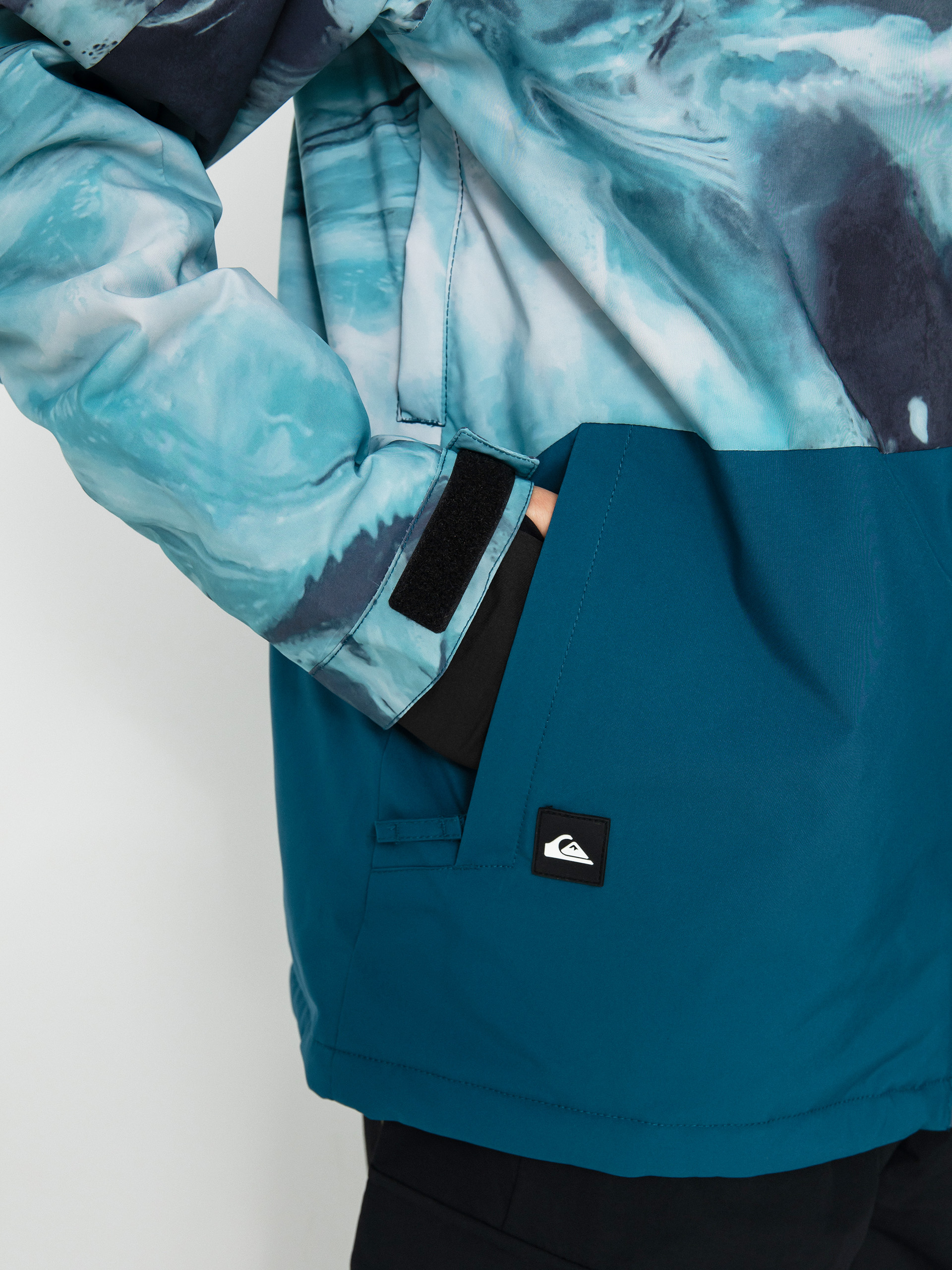 Męska Kurtka snowboardowa Quiksilver Mission Printed Block (resin tint majolica blue)