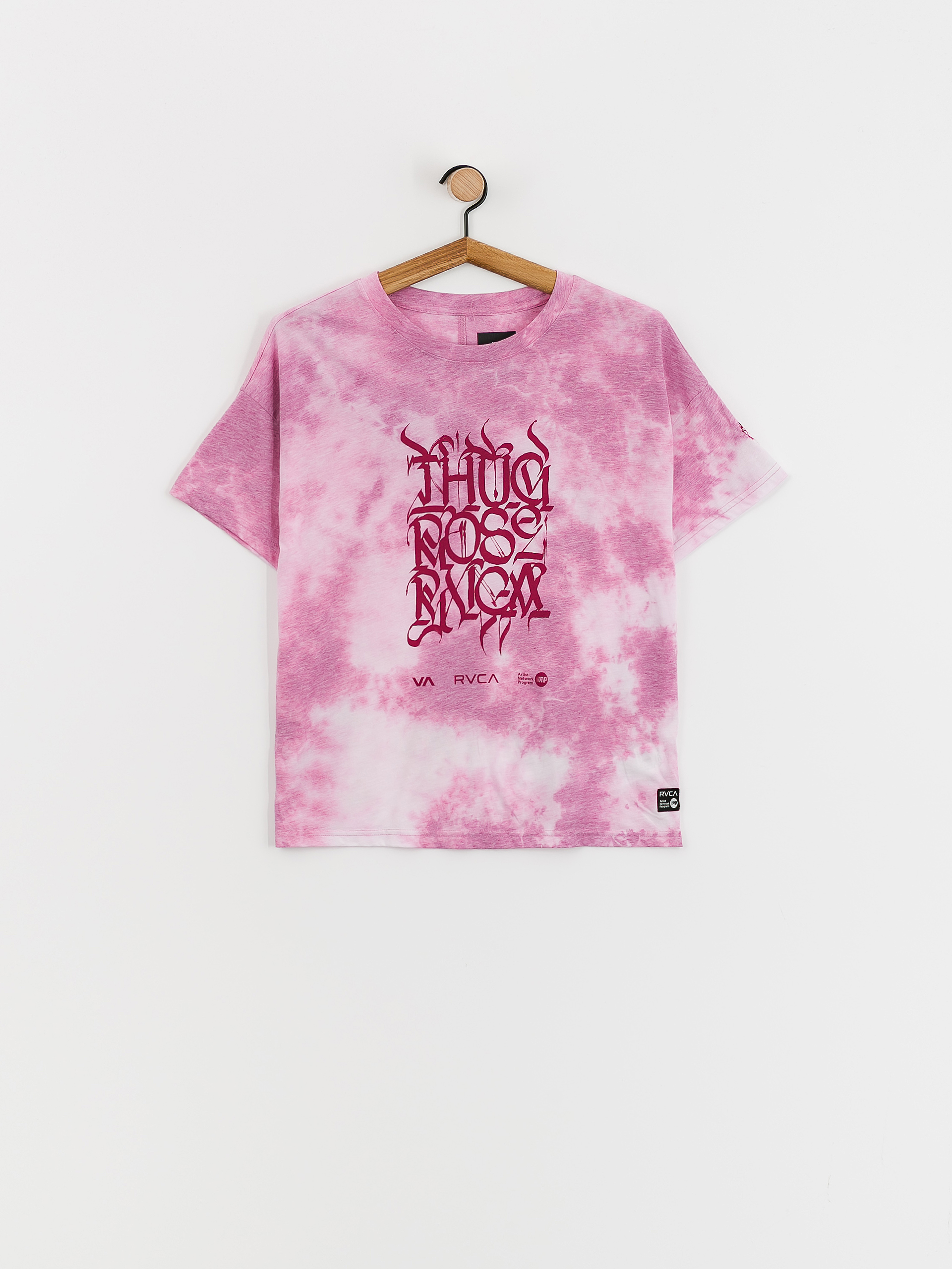 T-shirt RVCA Thug Rose Oversized Wmn (rose pink)