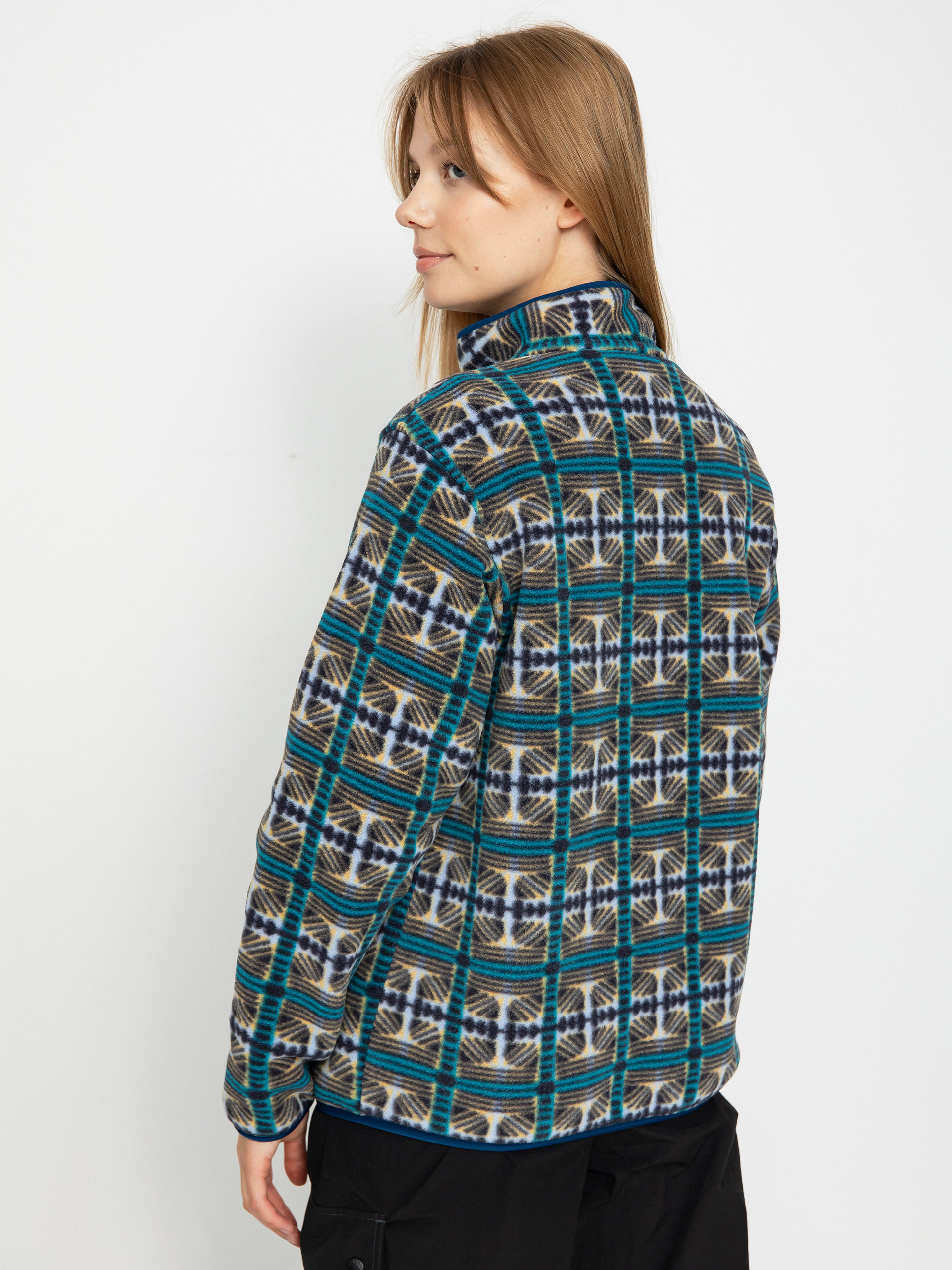 Damski Polar Patagonia Lightweight Synch Snap T (snow beam/pale periwinkle)