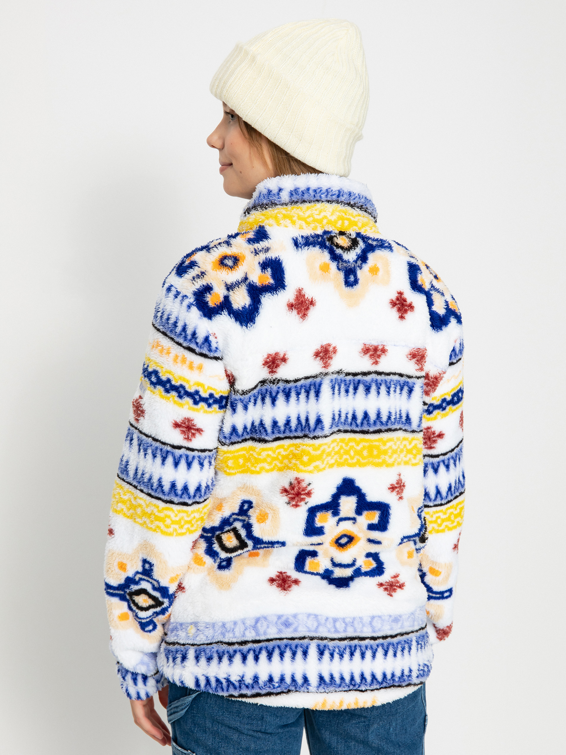 Damski Polar Roxy Alabama Full Zip (bright white chandail)