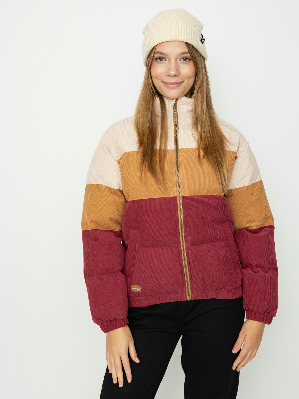 Kurtka Iriedaily Cordy Puffer Wmn (dark red)