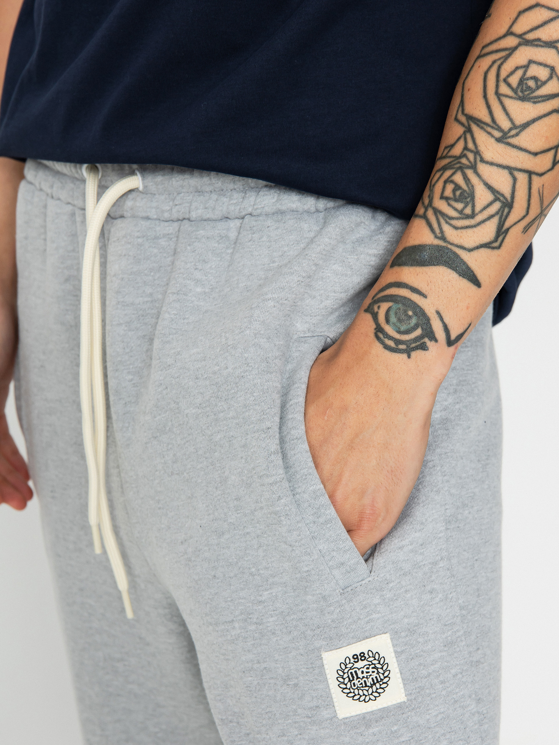 Spodnie MassDnm Patch Straight Fit (light heather grey)