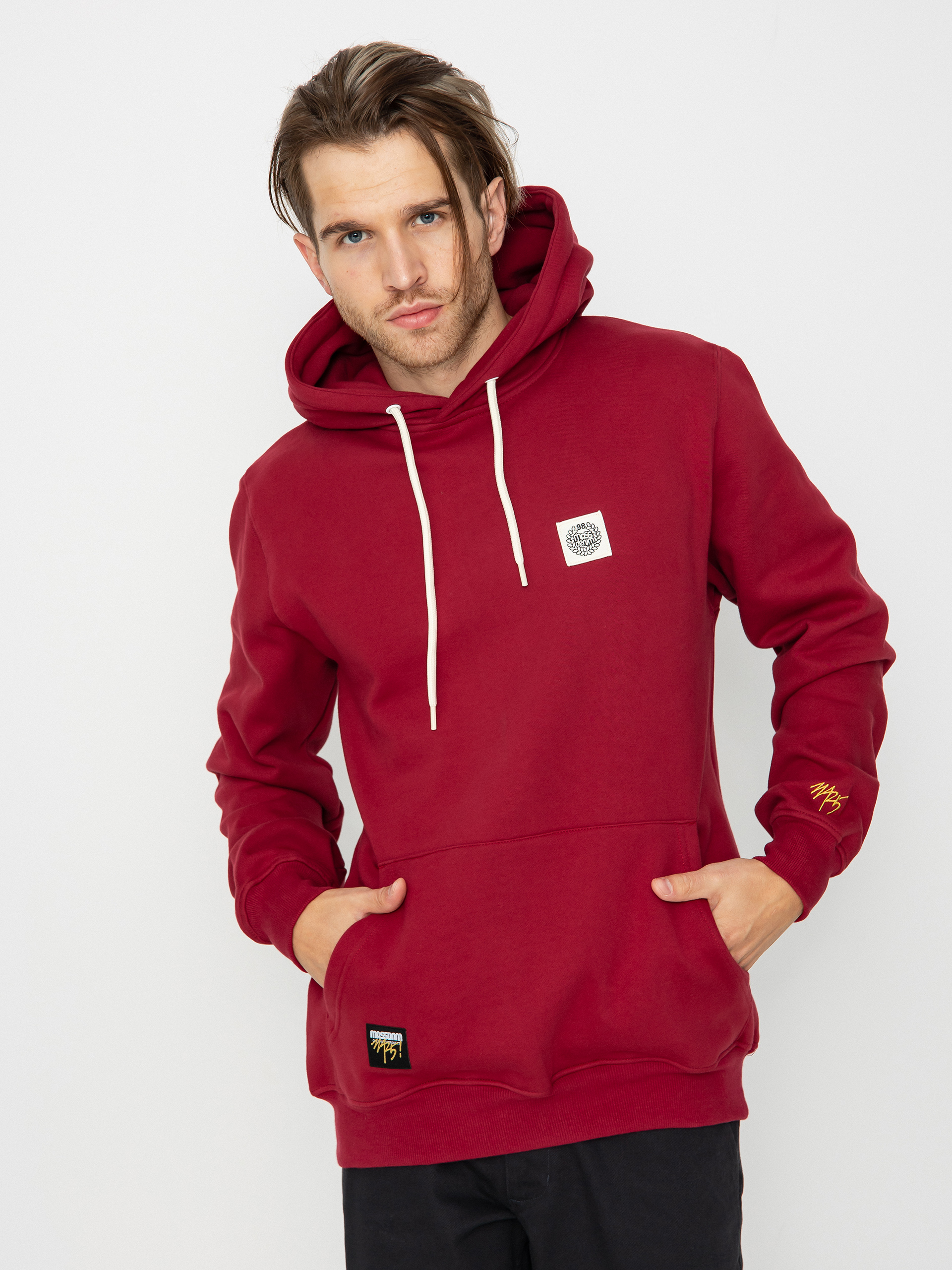 Bluza z kapturem MassDnm Patch HD (claret)