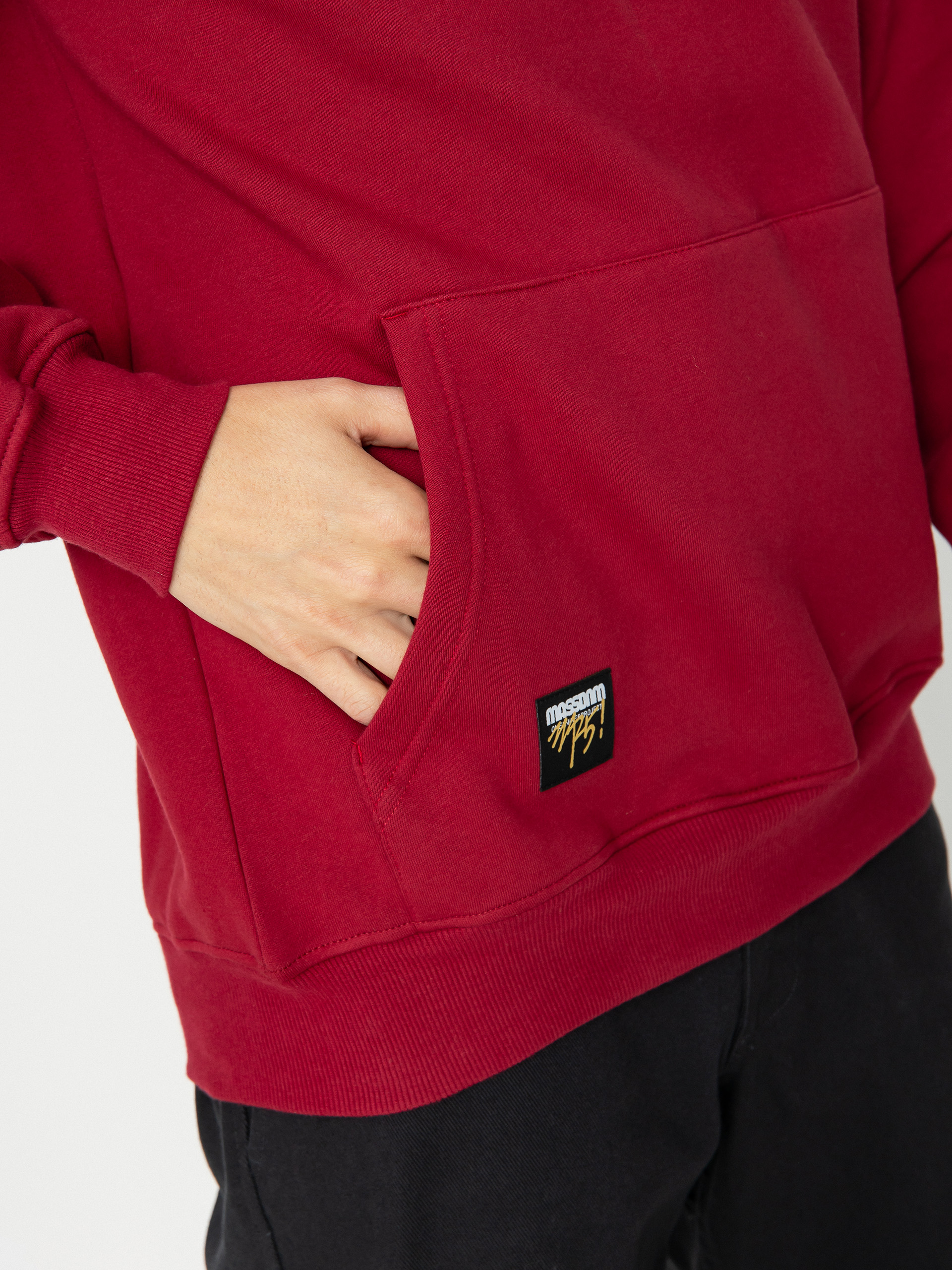 Bluza z kapturem MassDnm Patch HD (claret)