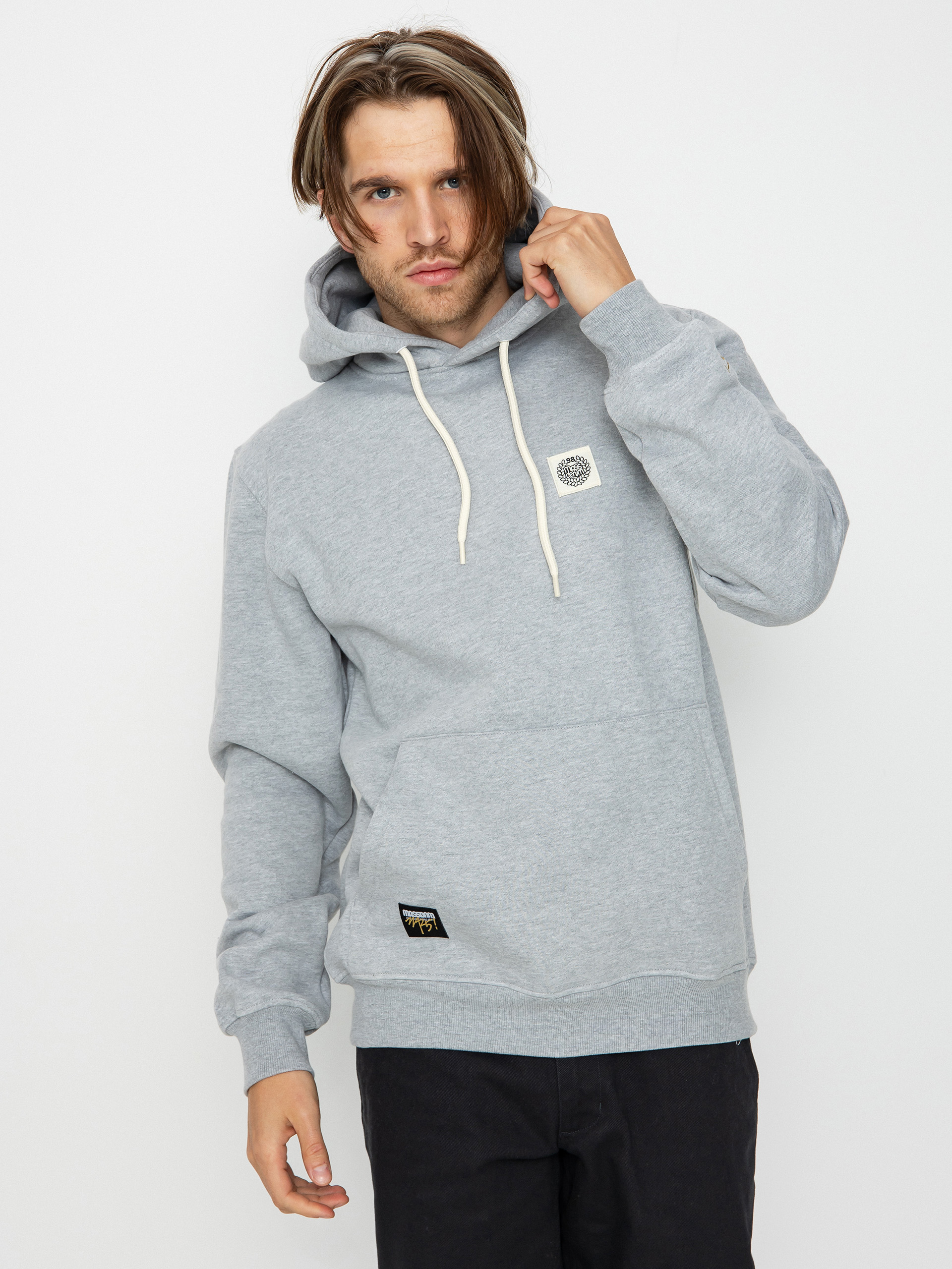 Bluza z kapturem MassDnm Patch HD (light heather grey)