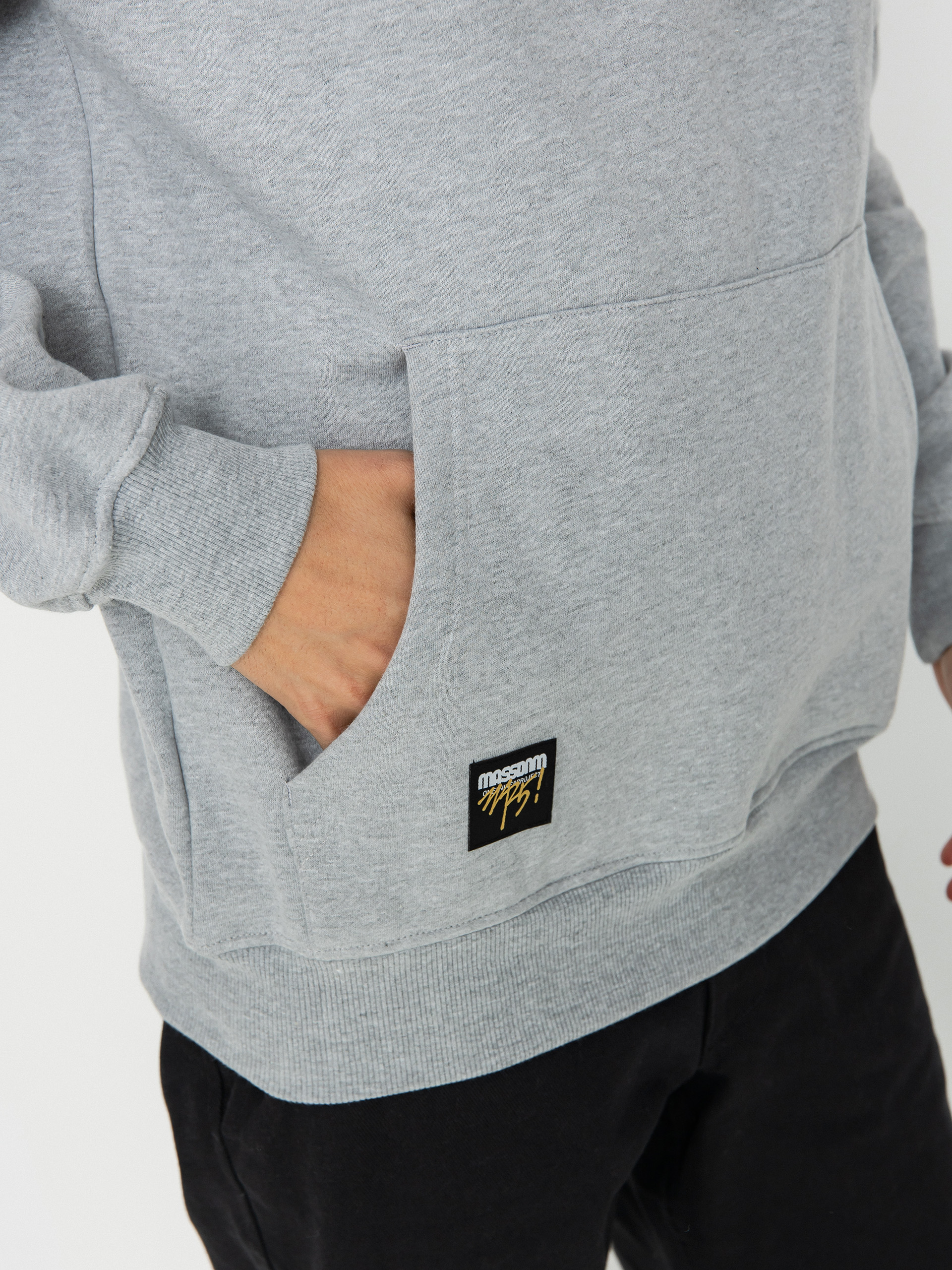 Bluza z kapturem MassDnm Patch HD (light heather grey)