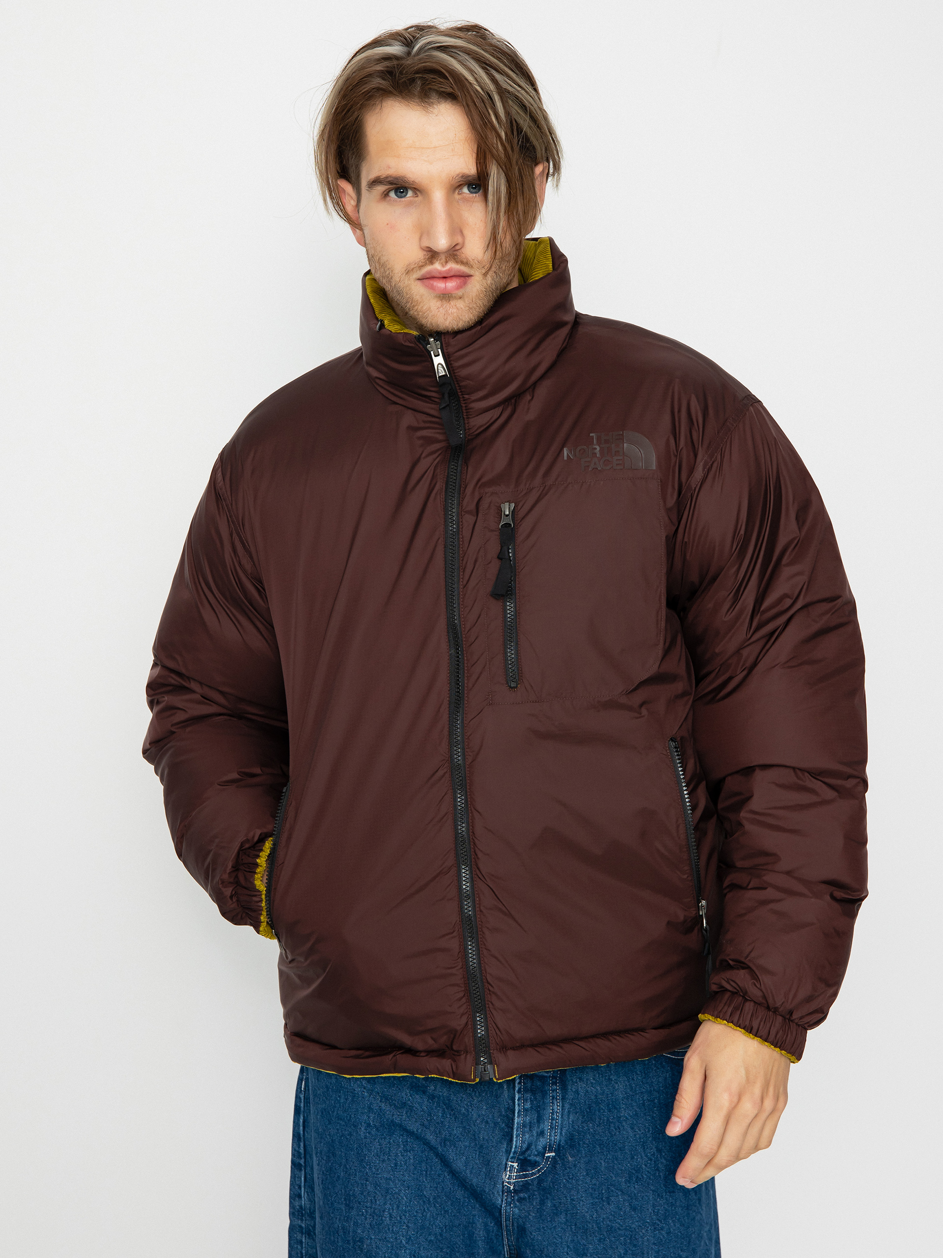 Kurtka The North Face 92 Reversible Nuptse (sulphur moss/coal brown)