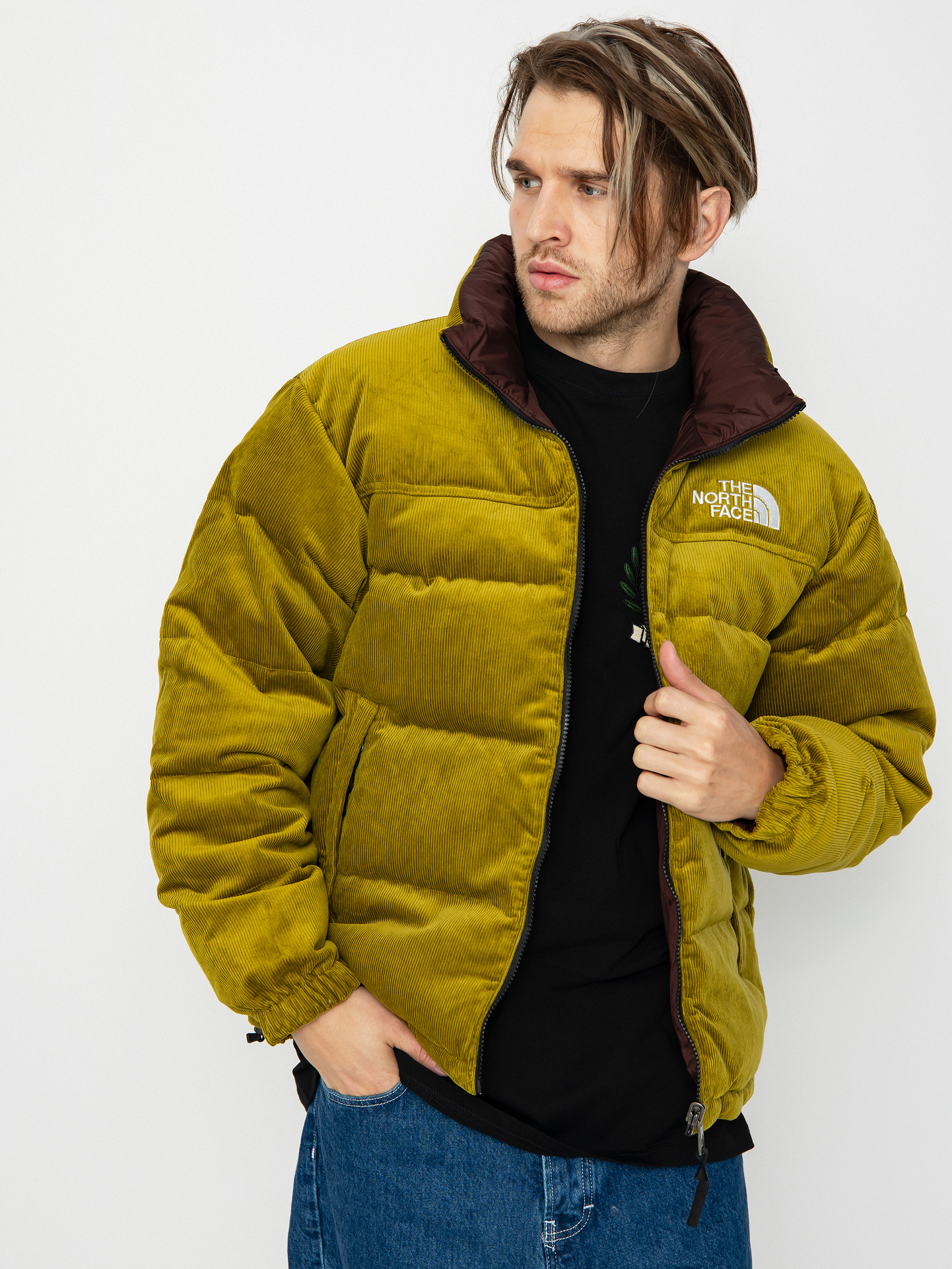 Kurtka The North Face 92 Reversible Nuptse (sulphur moss/coal brown)