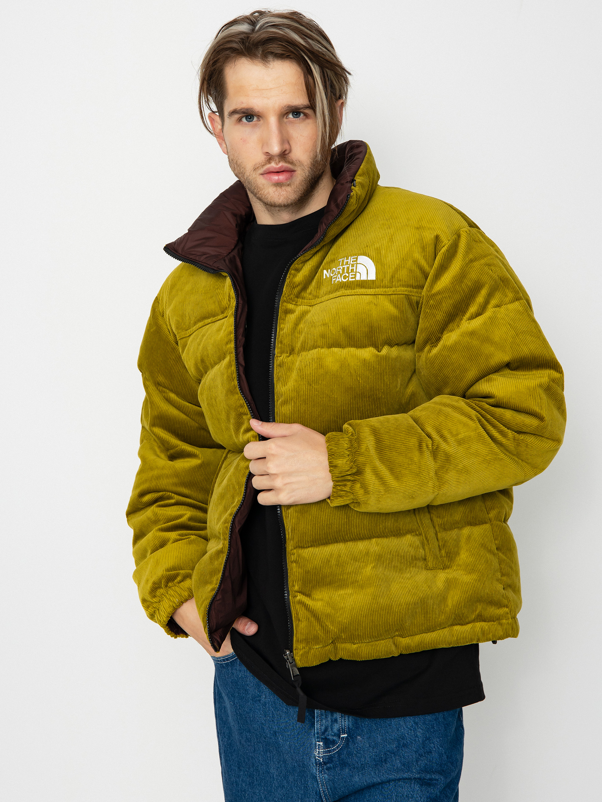 Kurtka The North Face 92 Reversible Nuptse (sulphur moss/coal brown)