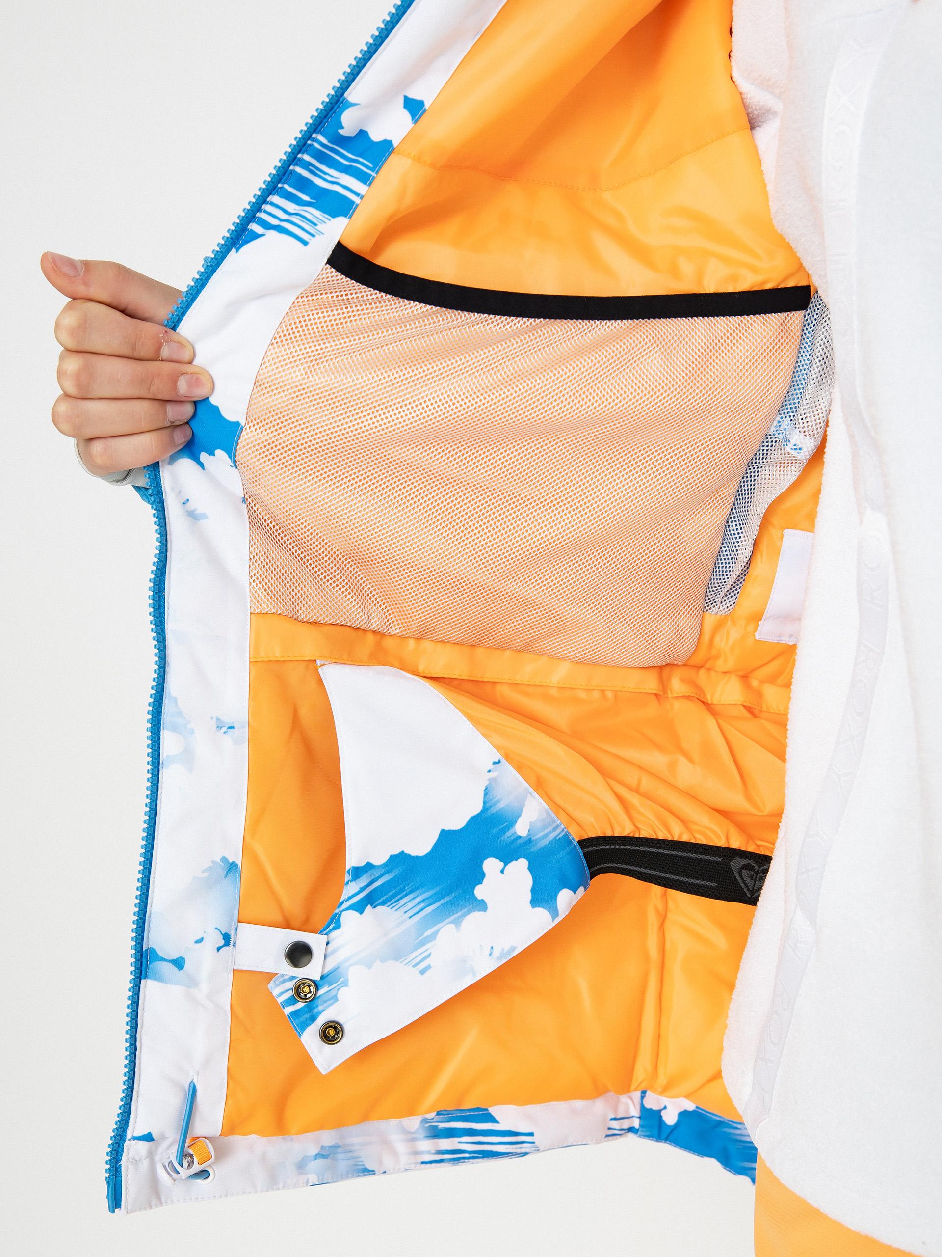 Damska Kurtka snowboardowa Roxy Chloe Kim (azure blue clouds)