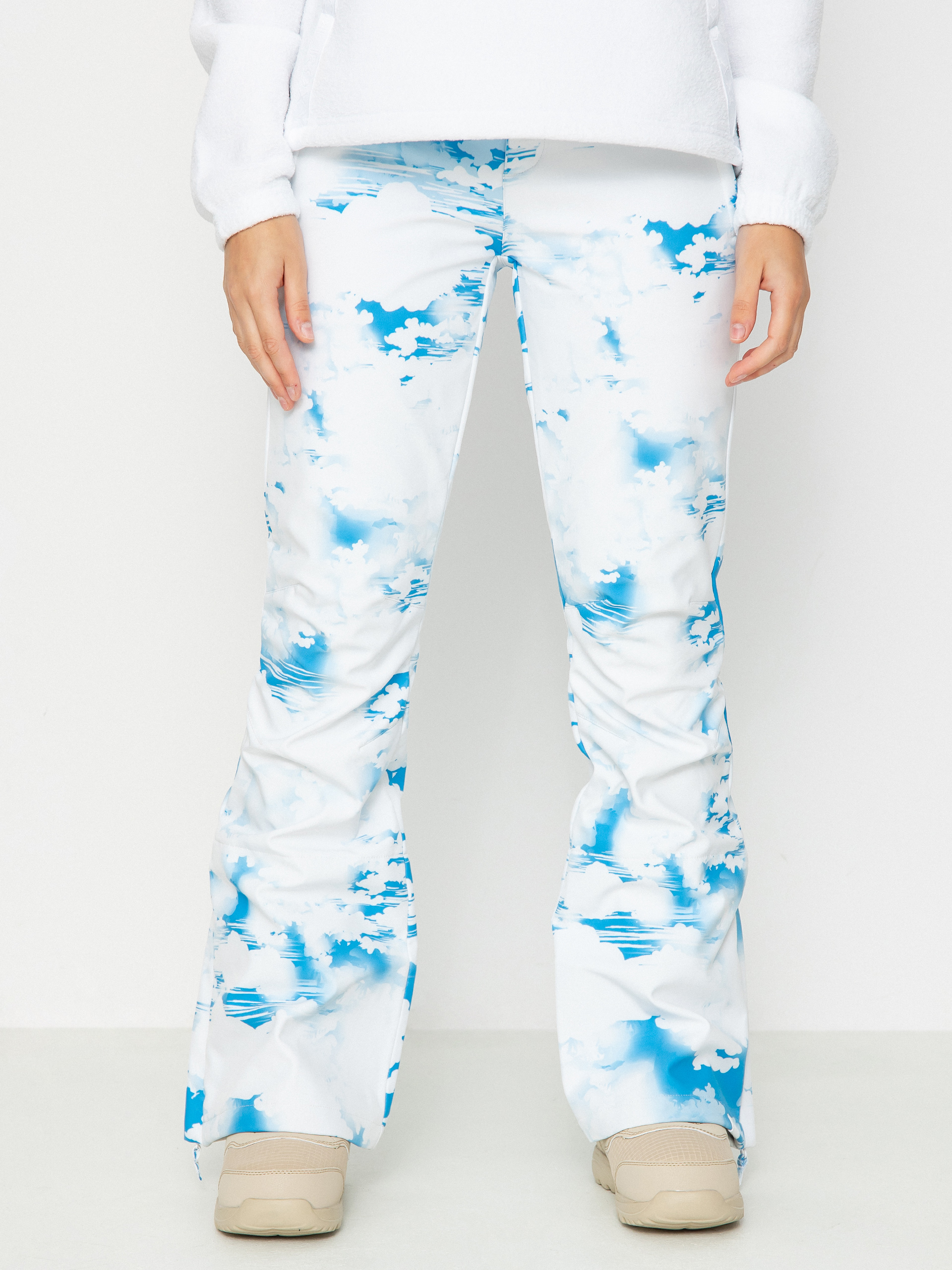 Damskie Spodnie snowboardowe Roxy Chloe Kim (azure blue clouds)