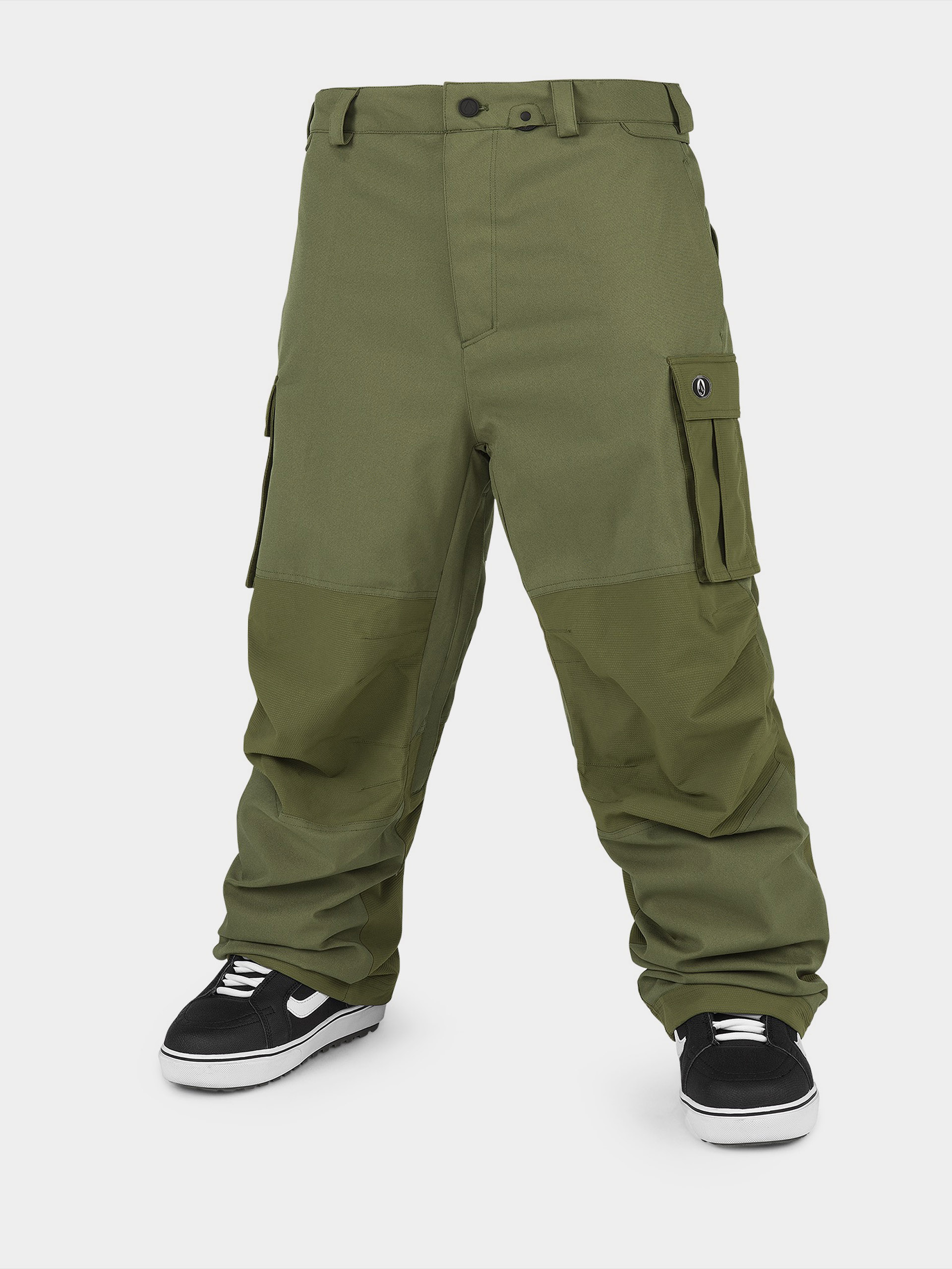Męskie Spodnie snowboardowe Volcom Nwrk Baggy (military)
